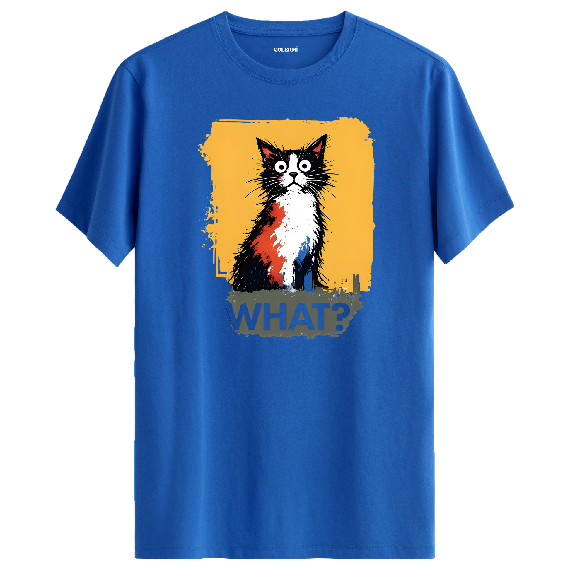 Şaşkın Kedi Tasarımlı Tişört görsel 8 | Colermi