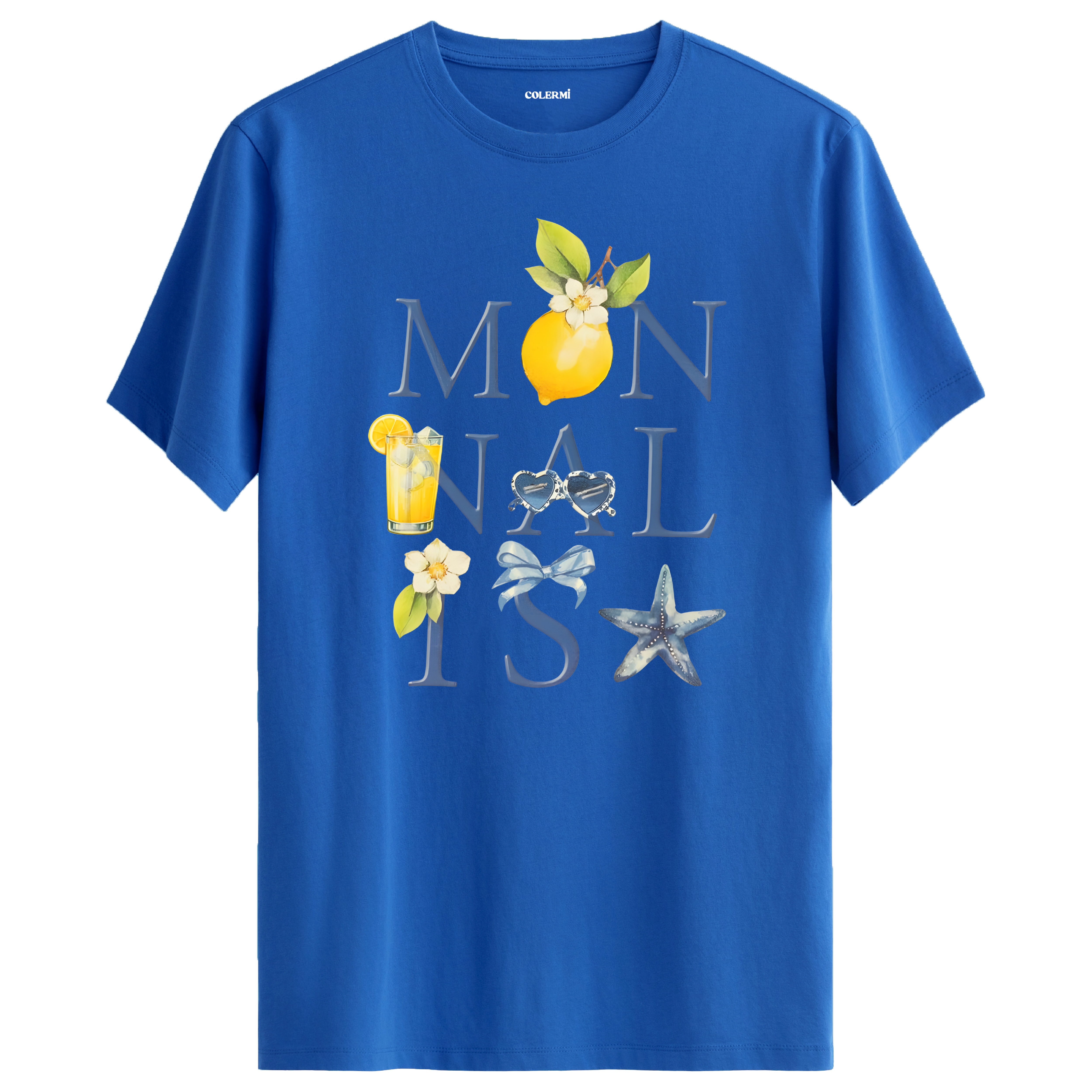 Mon NAIL Is Yazılı Limon Temalı Tişört görsel 8 | Colermi