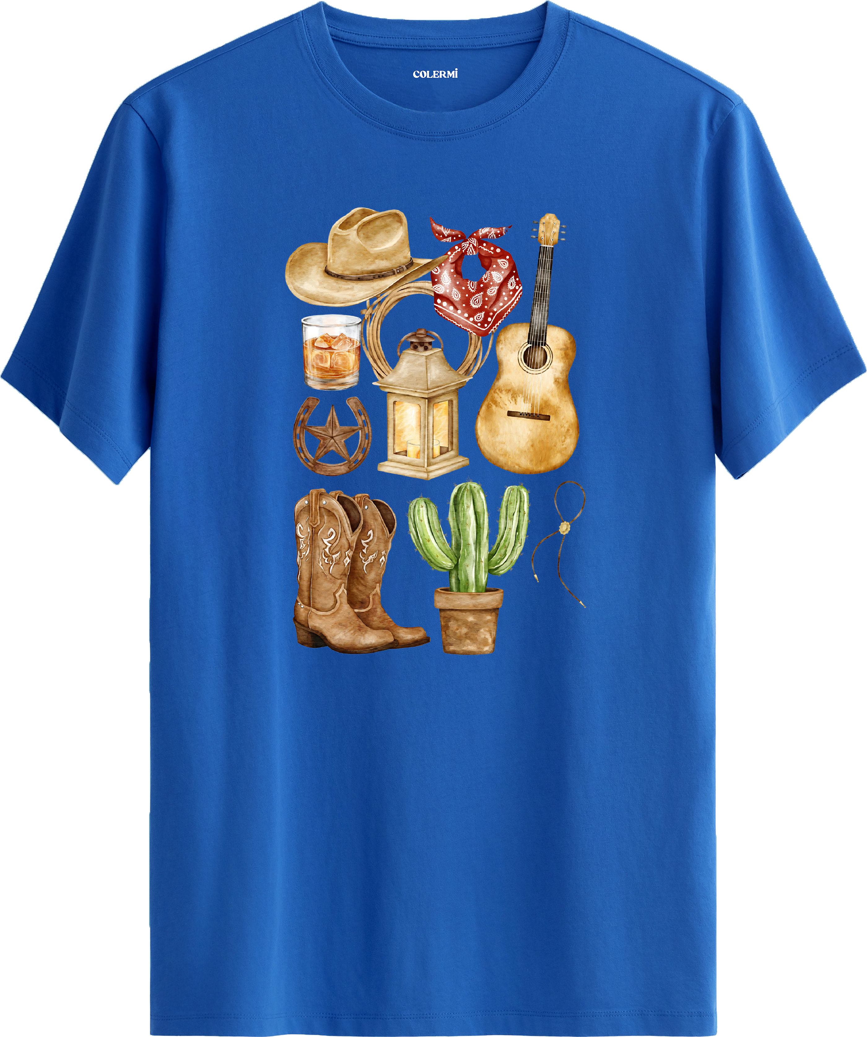 Wild West Baskılı Regular Tişört