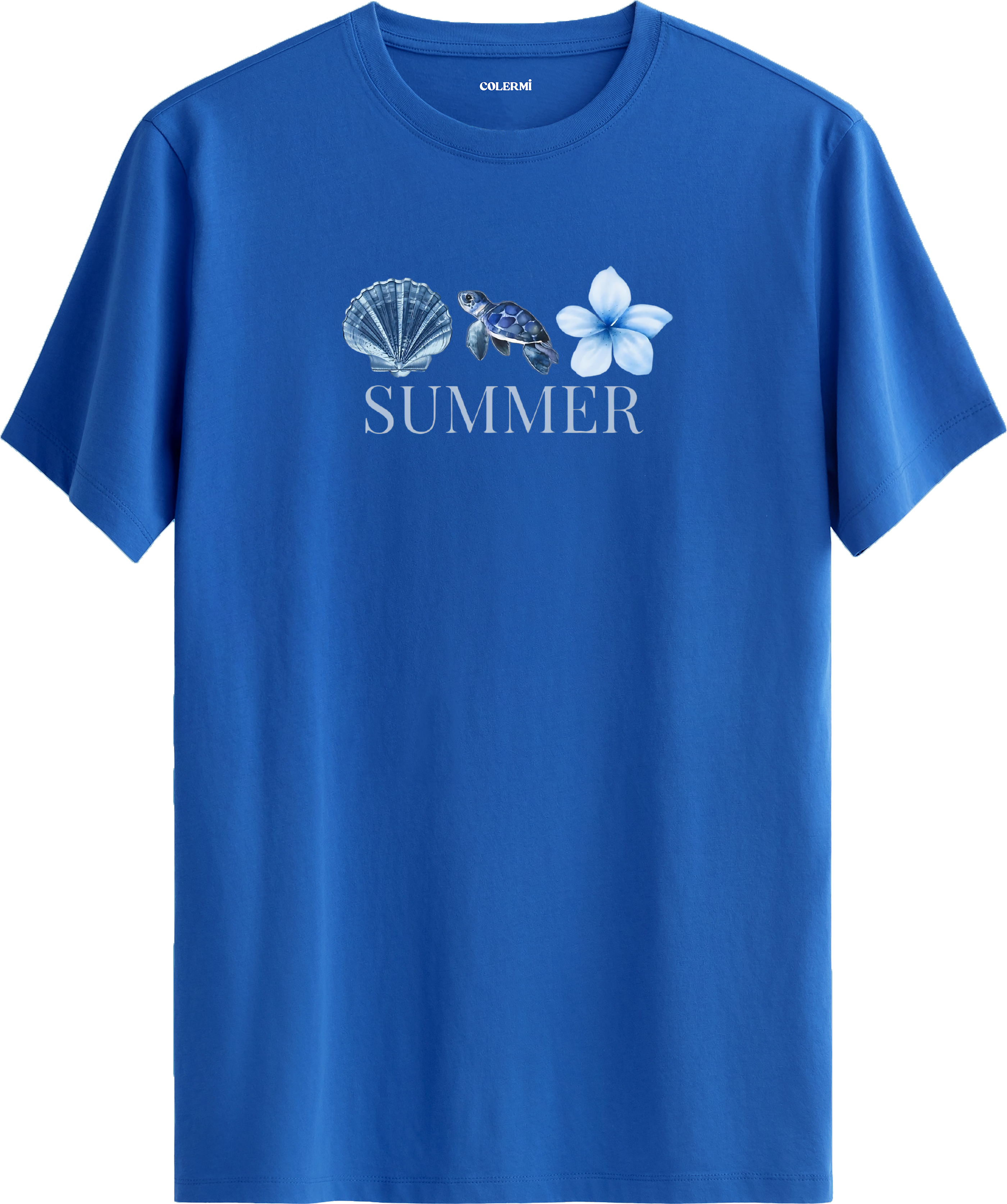 Summer Deniz Kaplumbağası Baskılı Regular Tişört