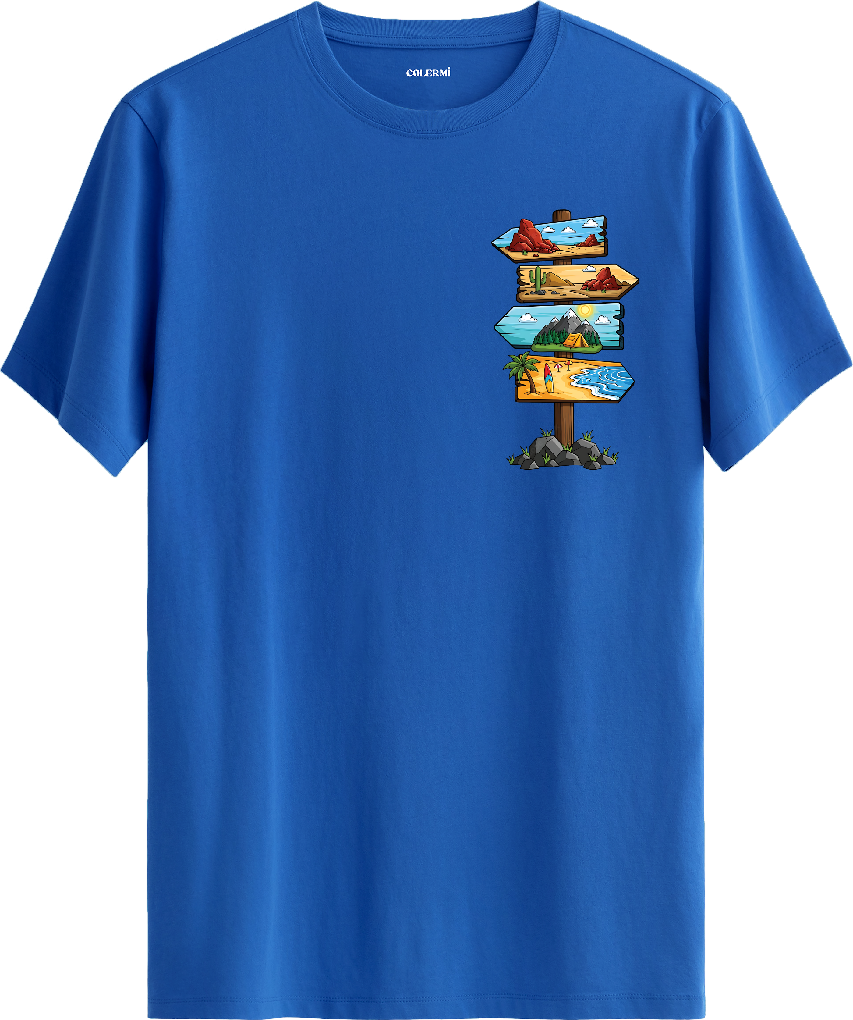 Adventure Yön Tabelası Baskılı Regular Tişört