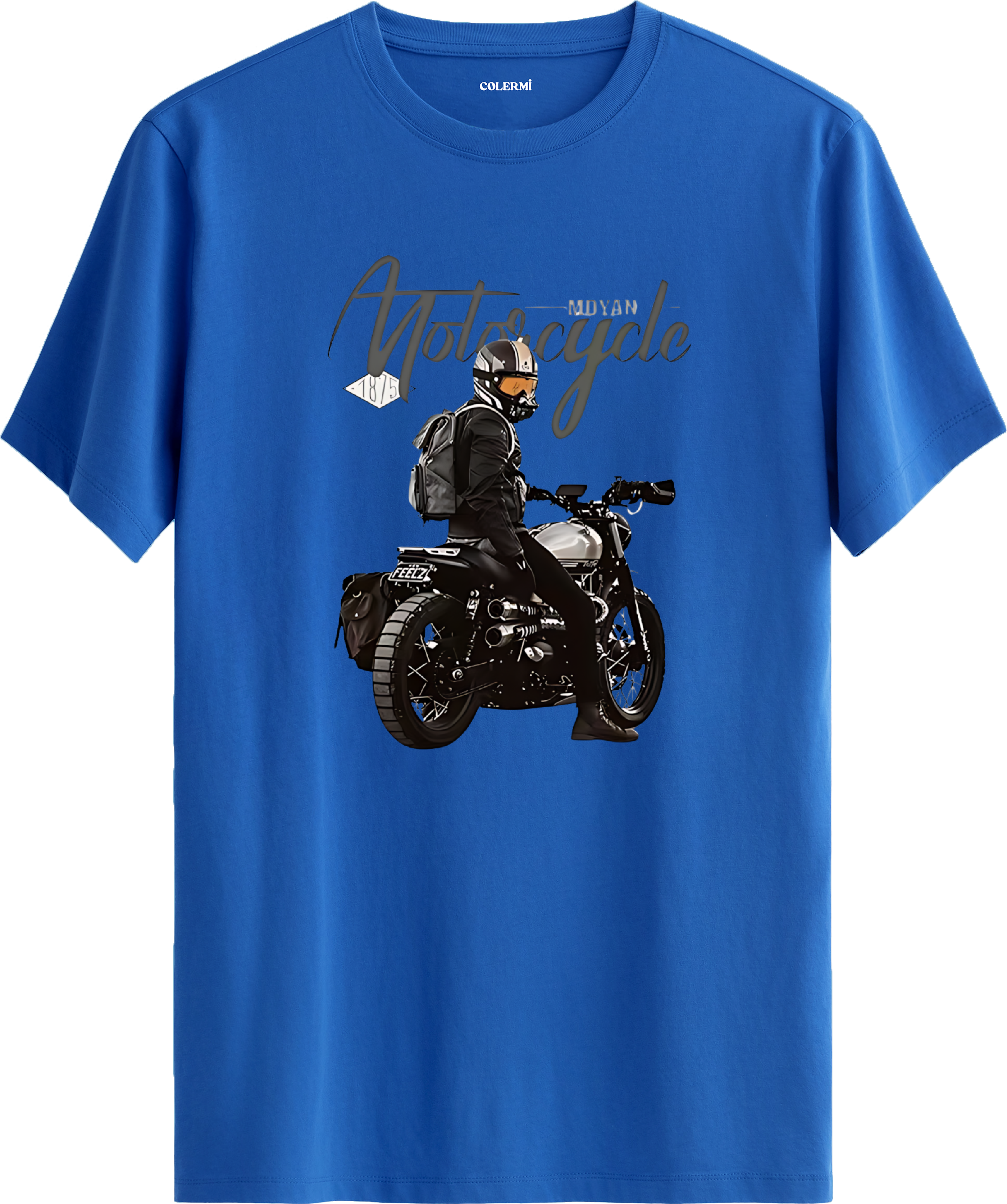 Motorcycle Rider Baskılı Regular Tişört