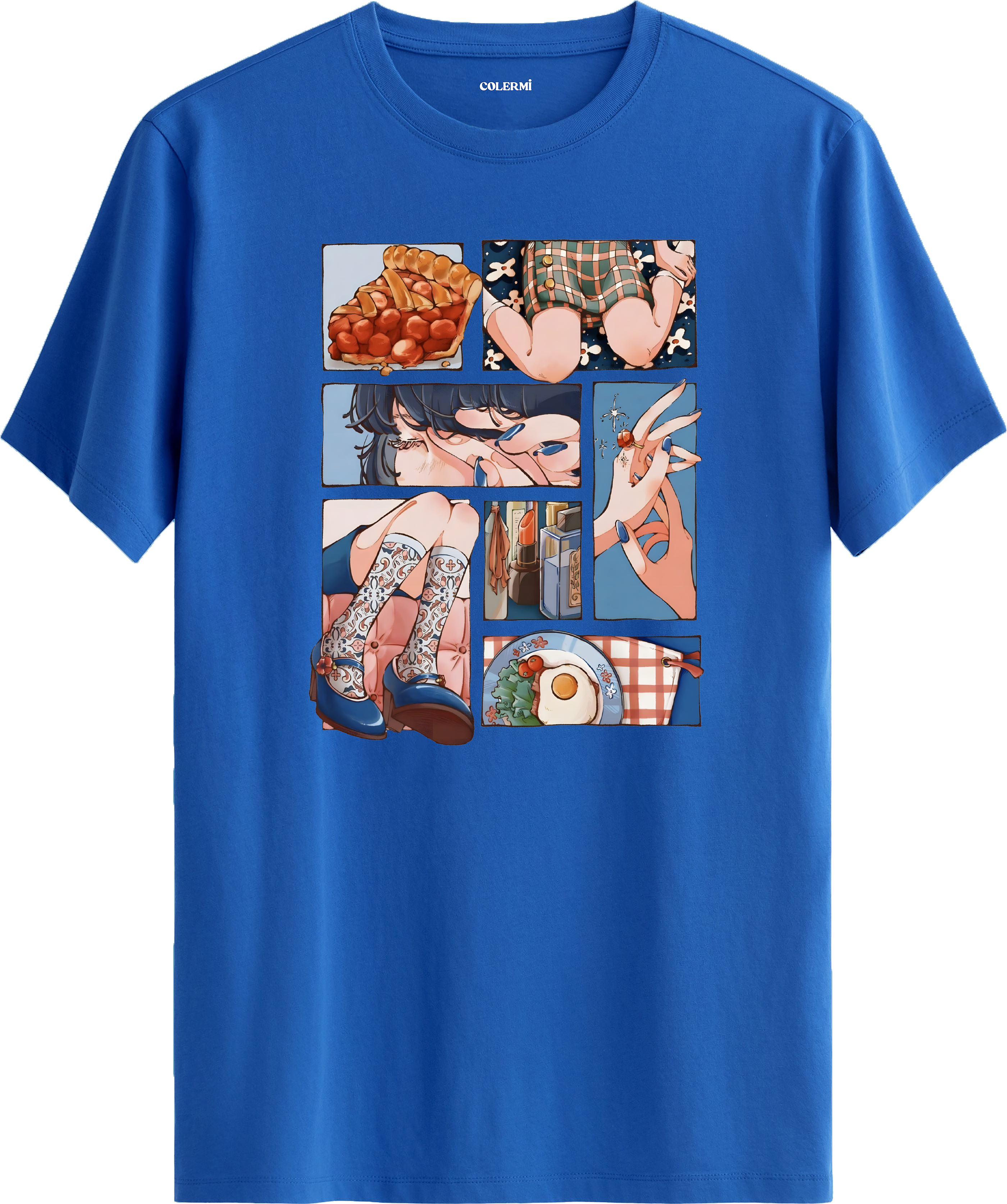 Anime Estetik Kolaj Baskılı Tişört