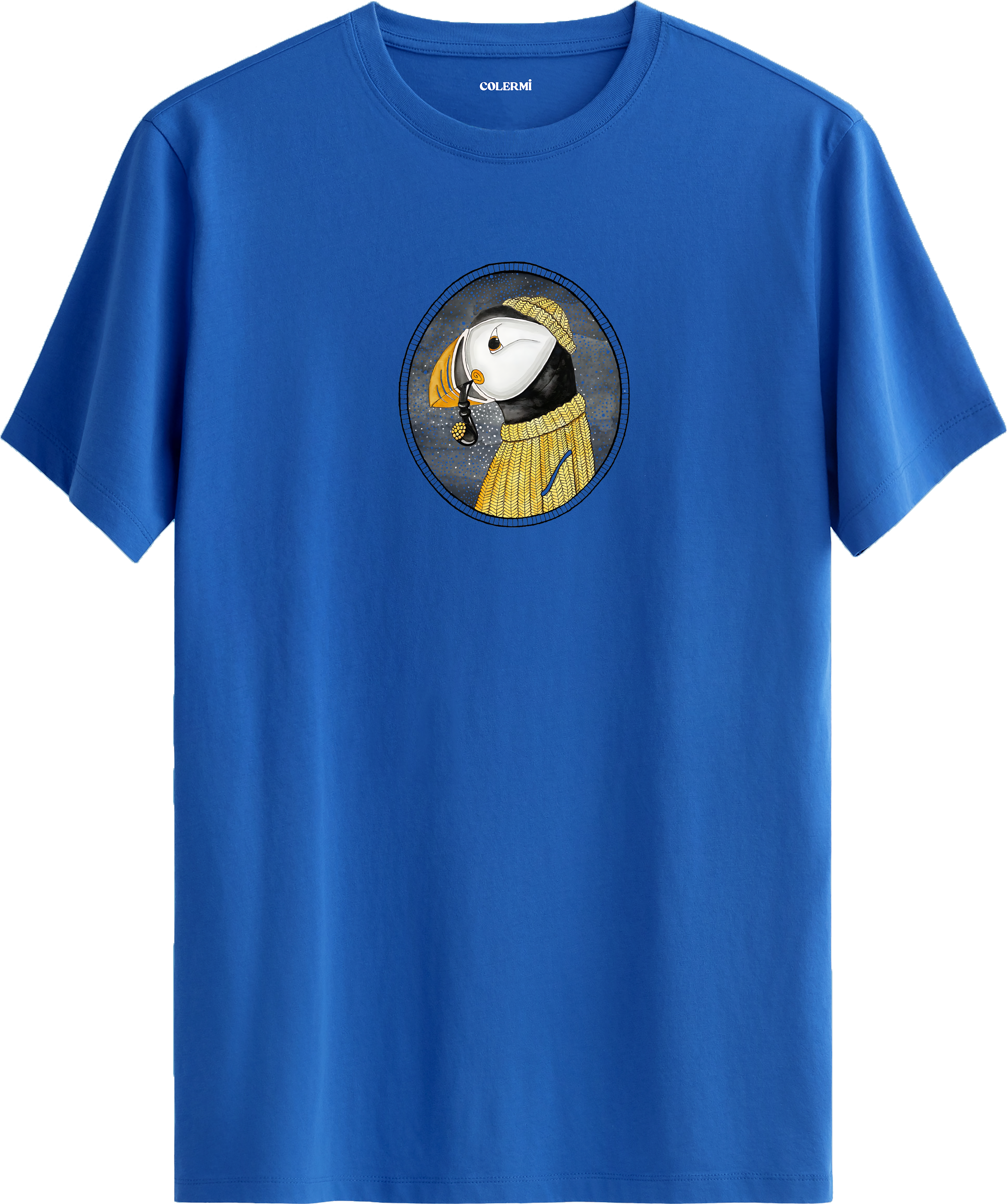 Şık Puffin Baskılı Regular Tişört