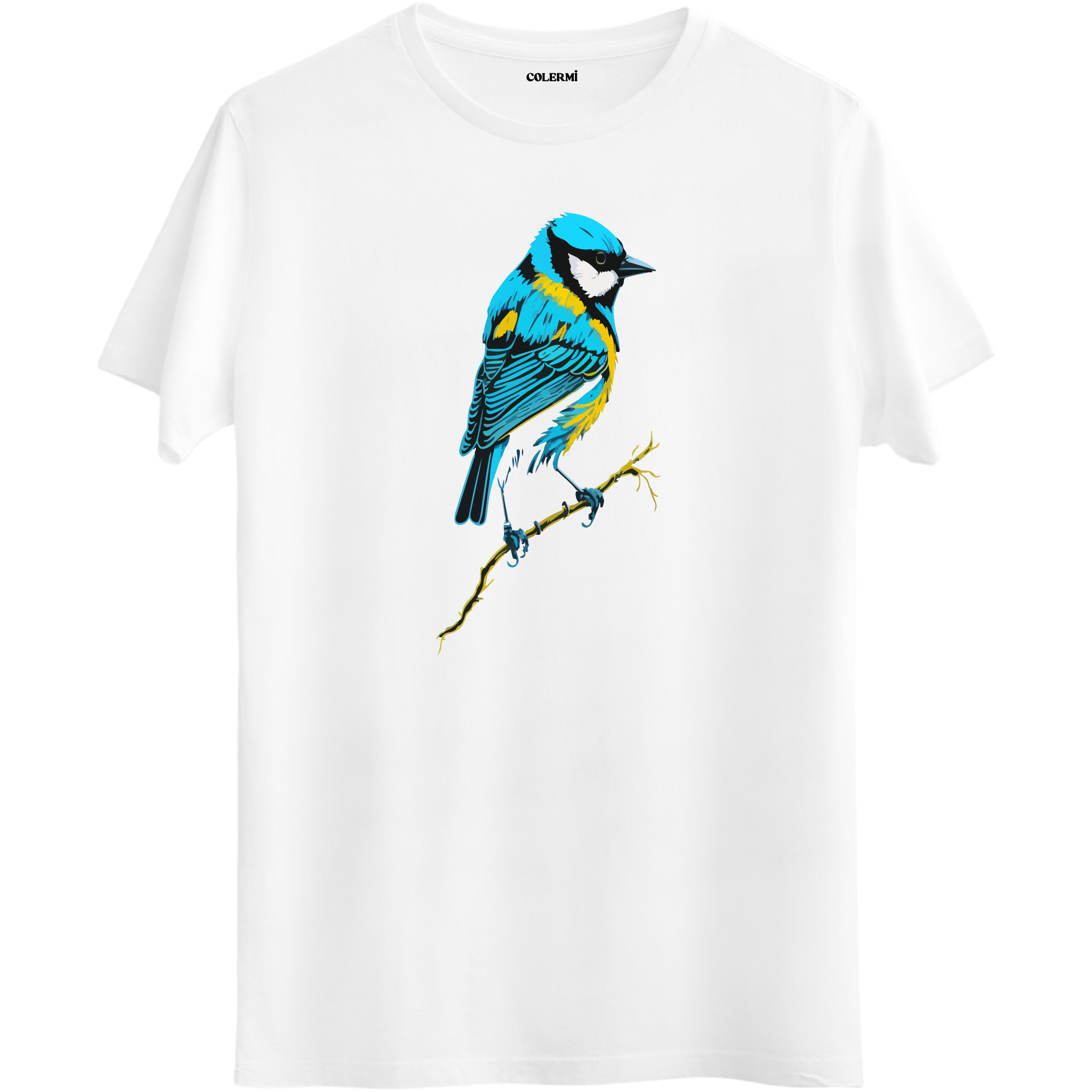 Blue Canary T-Shirt – Vibrant Bird Design with Natural Comfort