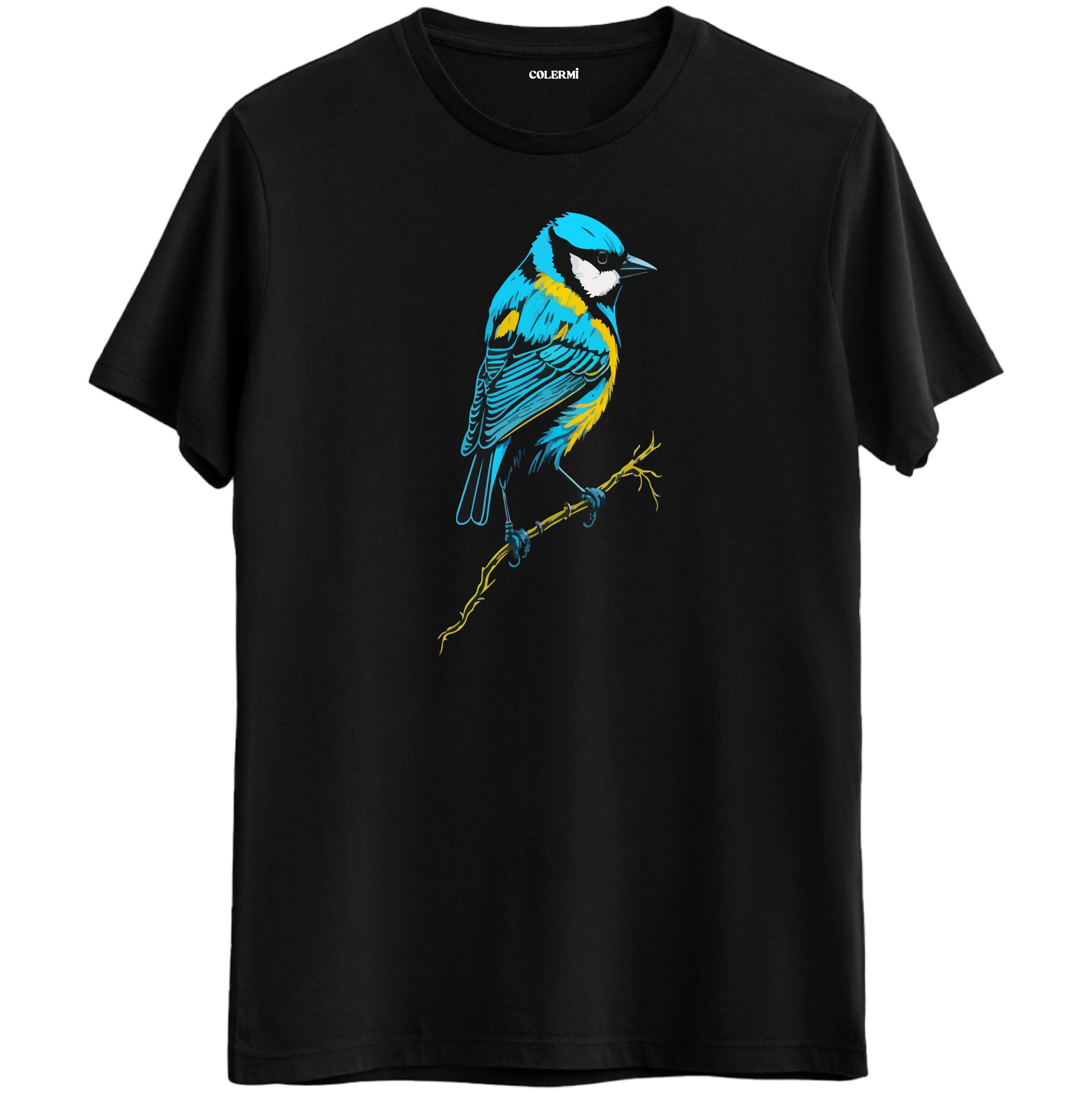 Blue Canary T-Shirt – Vibrant Bird Design with Natural Comfort