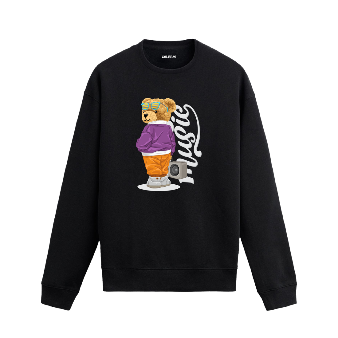 Ayıcık Baskılı Sweatshirt - Music Tasarım