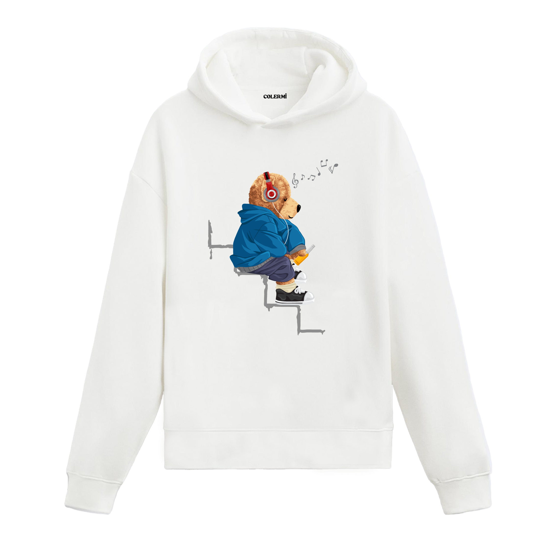 Music Vibes Bear Hoodie