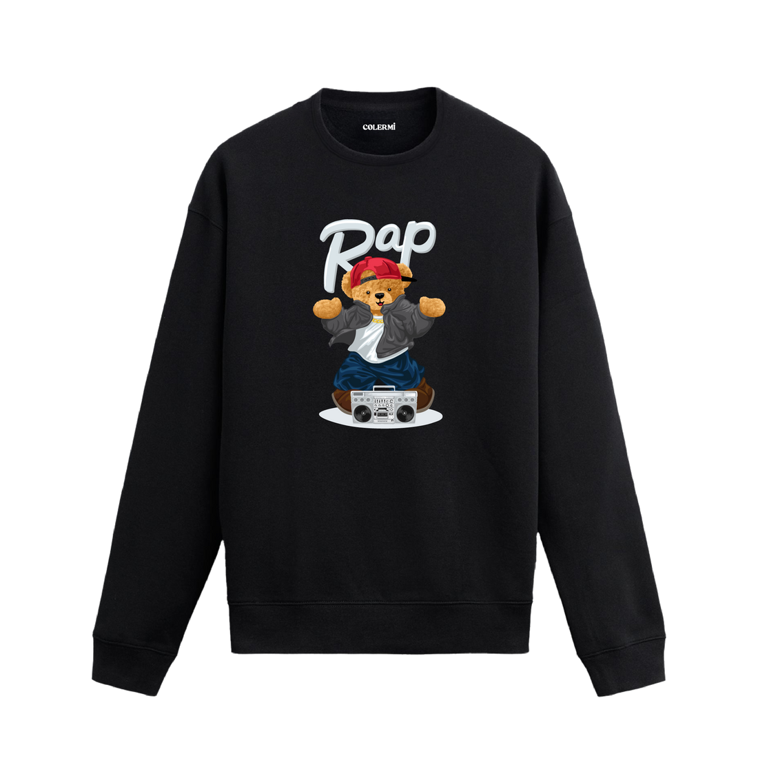 Rap Ayıcık Baskılı Sweatshirt