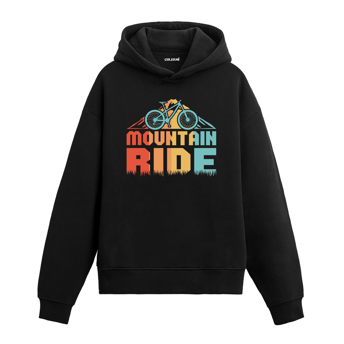 Retro Mountain Bike Passion Graphic Hoodie – Adventure, Freedom, and Bold Style
