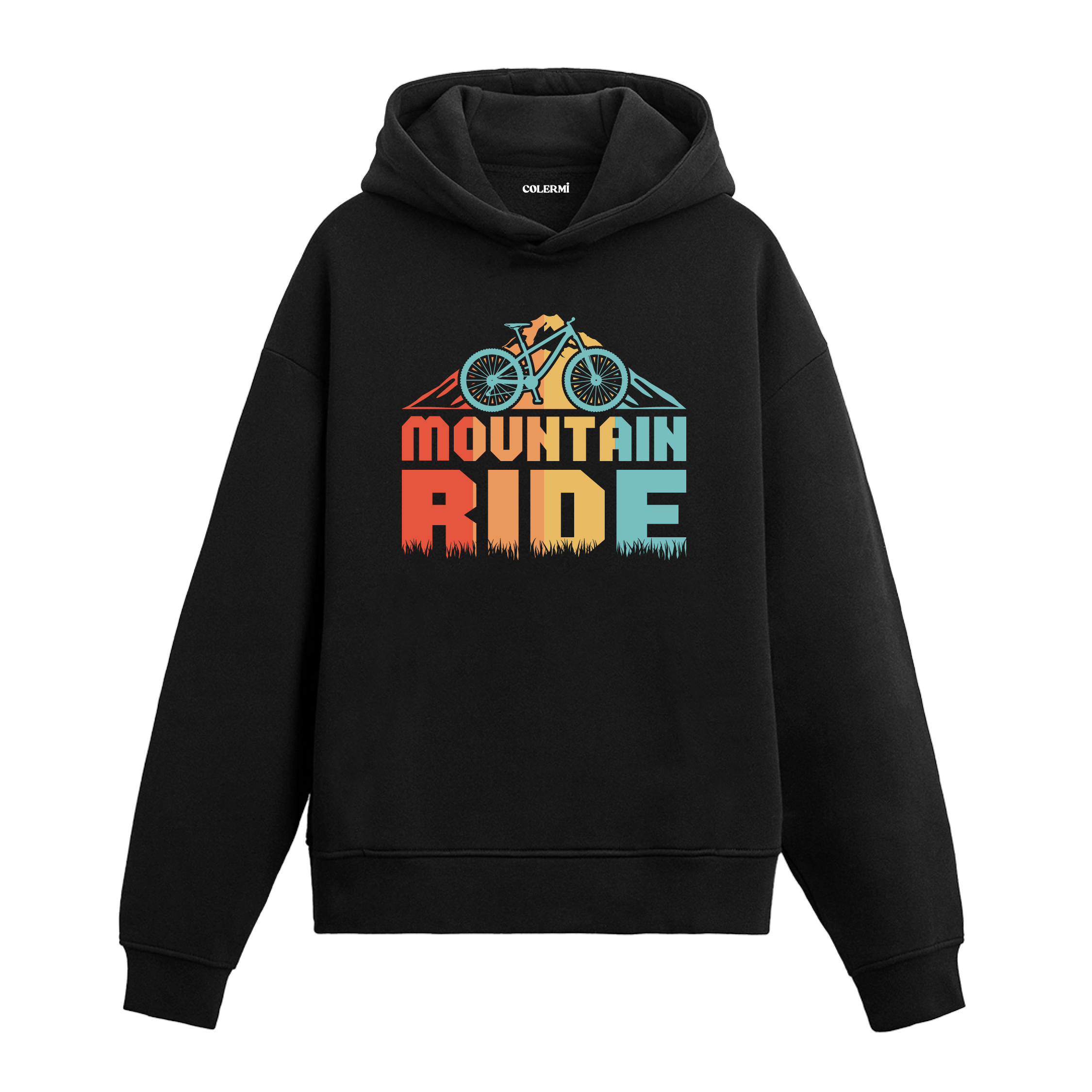 Retro Mountain Bike Passion Graphic Hoodie – Adventure, Freedom, and Bold Style