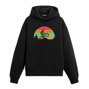 Retro Cycling in Nature Graphic Hoodie – Adventure, Freedom, and Retro Vibes
