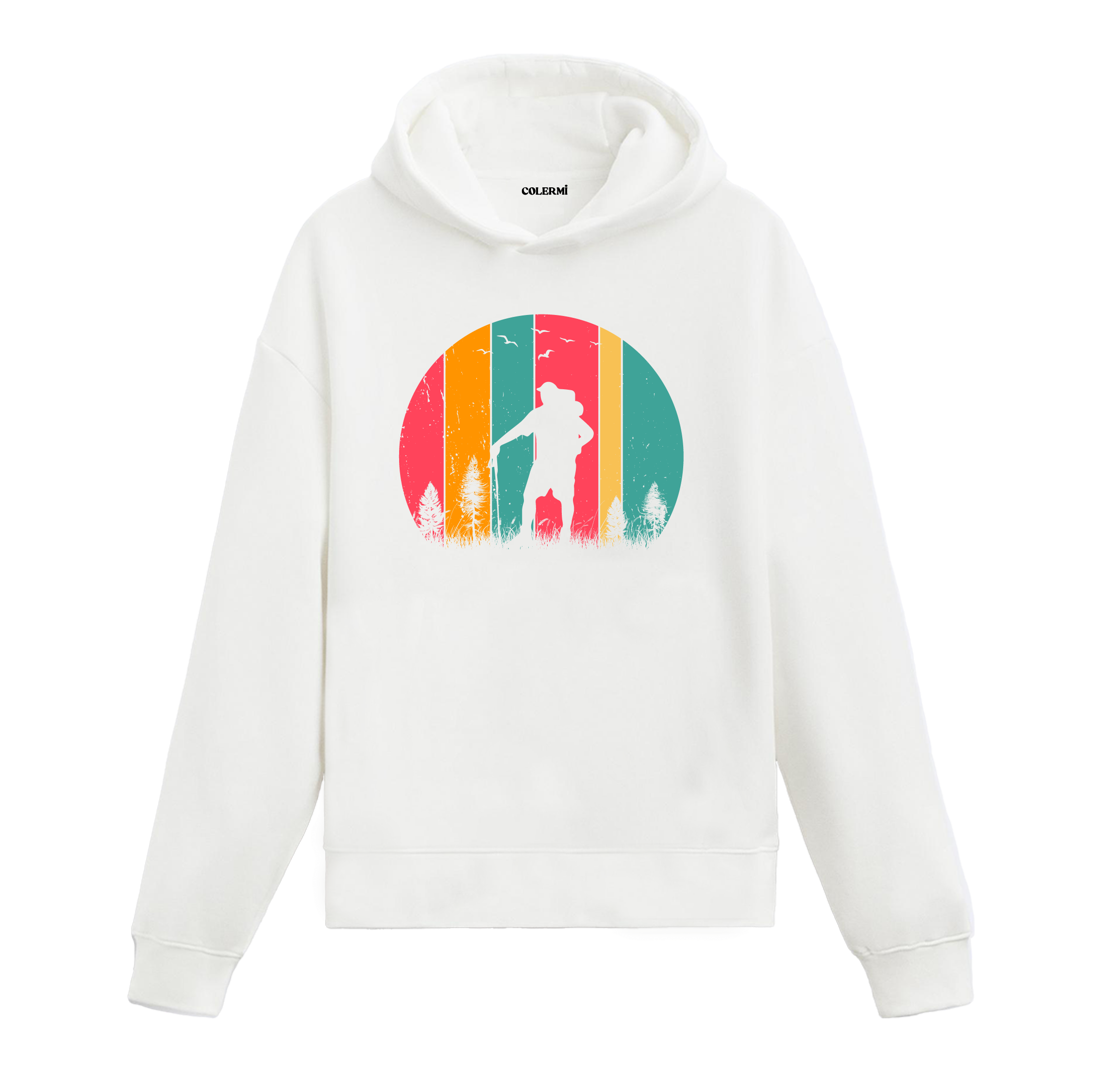 Retro Explorer Graphic Hoodie – Nature, Adventure, and Bold Discovery