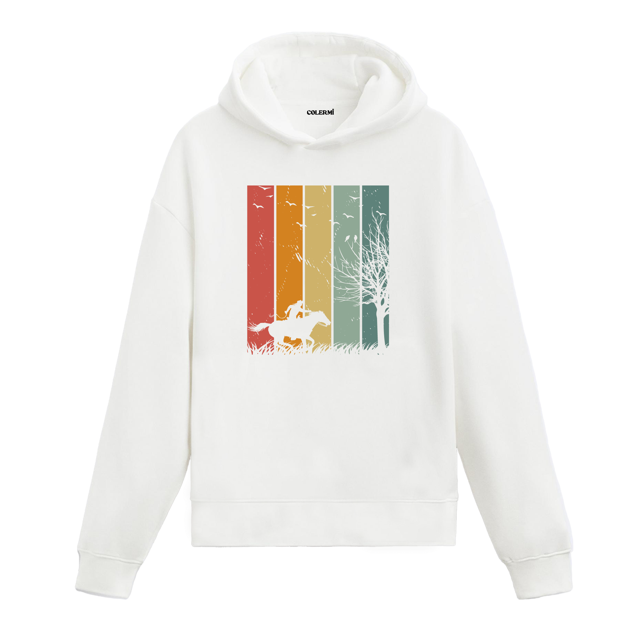 Retro Wild Run Graphic Hoodie – Freedom, Adventure, and Bold Movement