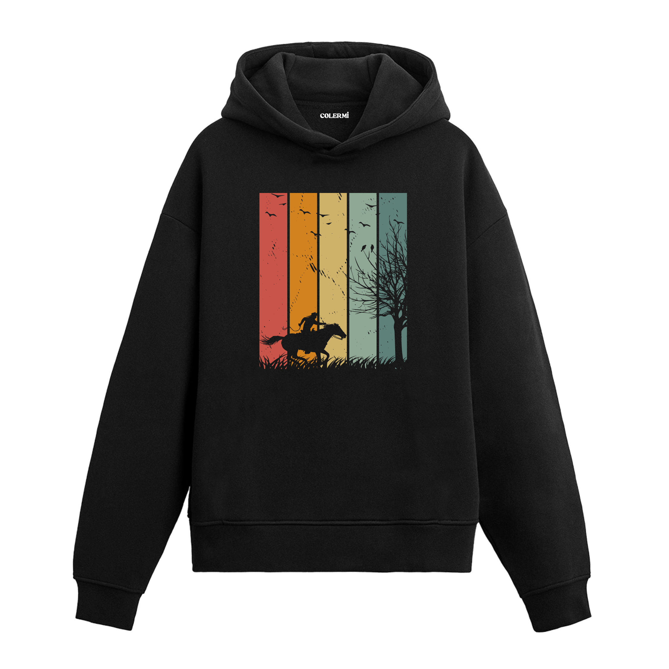 Retro Wild Run Graphic Hoodie – Freedom, Adventure, and Bold Movement