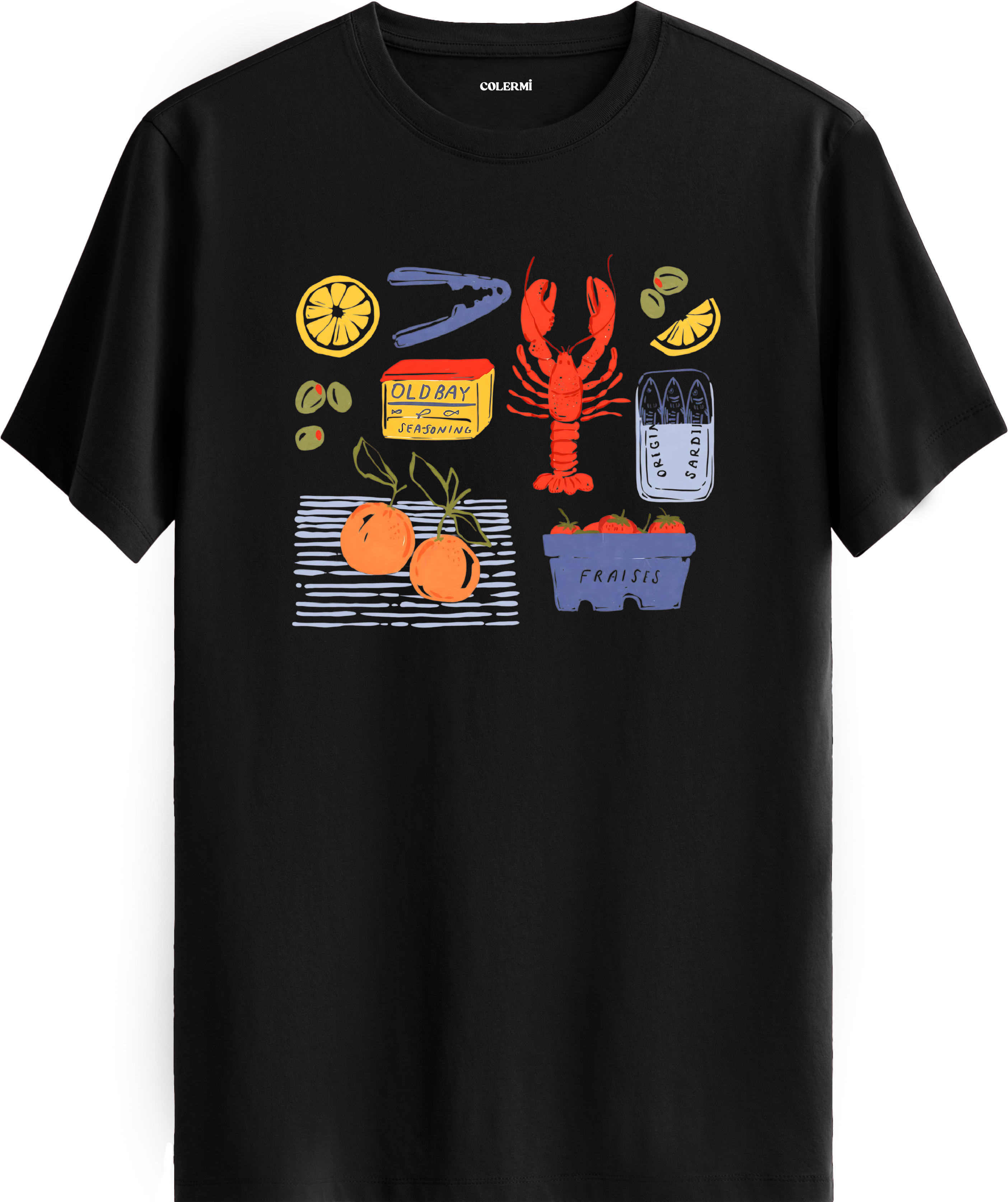 Lobster & Citrus Baskılı Regular Tişört