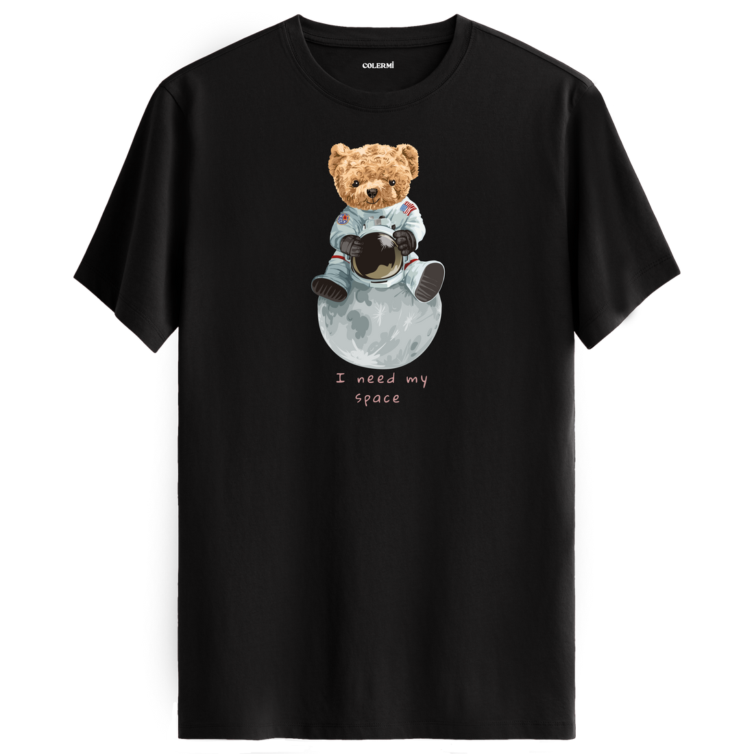 I Need My Space – Cute Astronaut Bear T-Shirt | Premium Cotton Tee