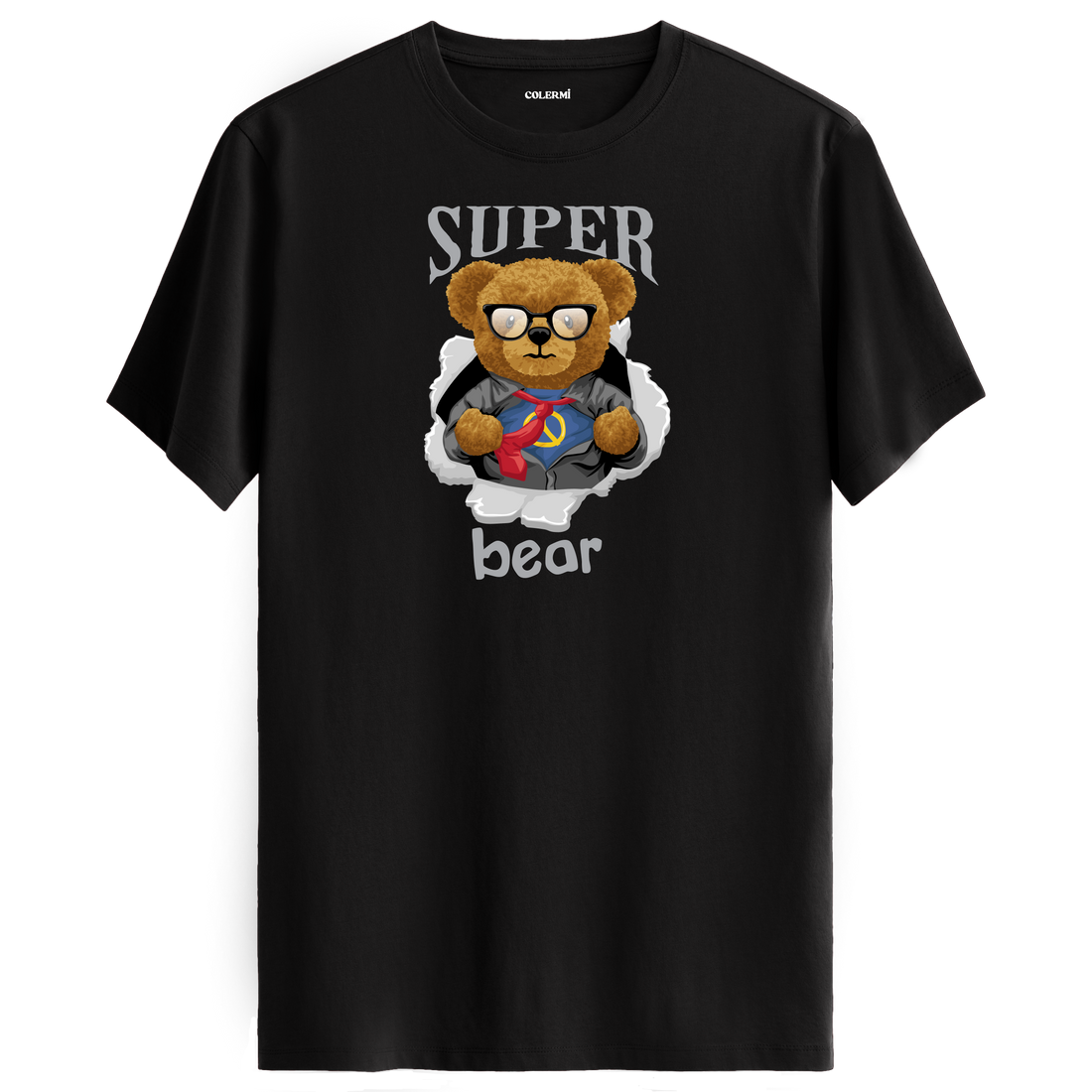 Super Bear Graphic T-Shirt - Heroic Design, Strength and Courage