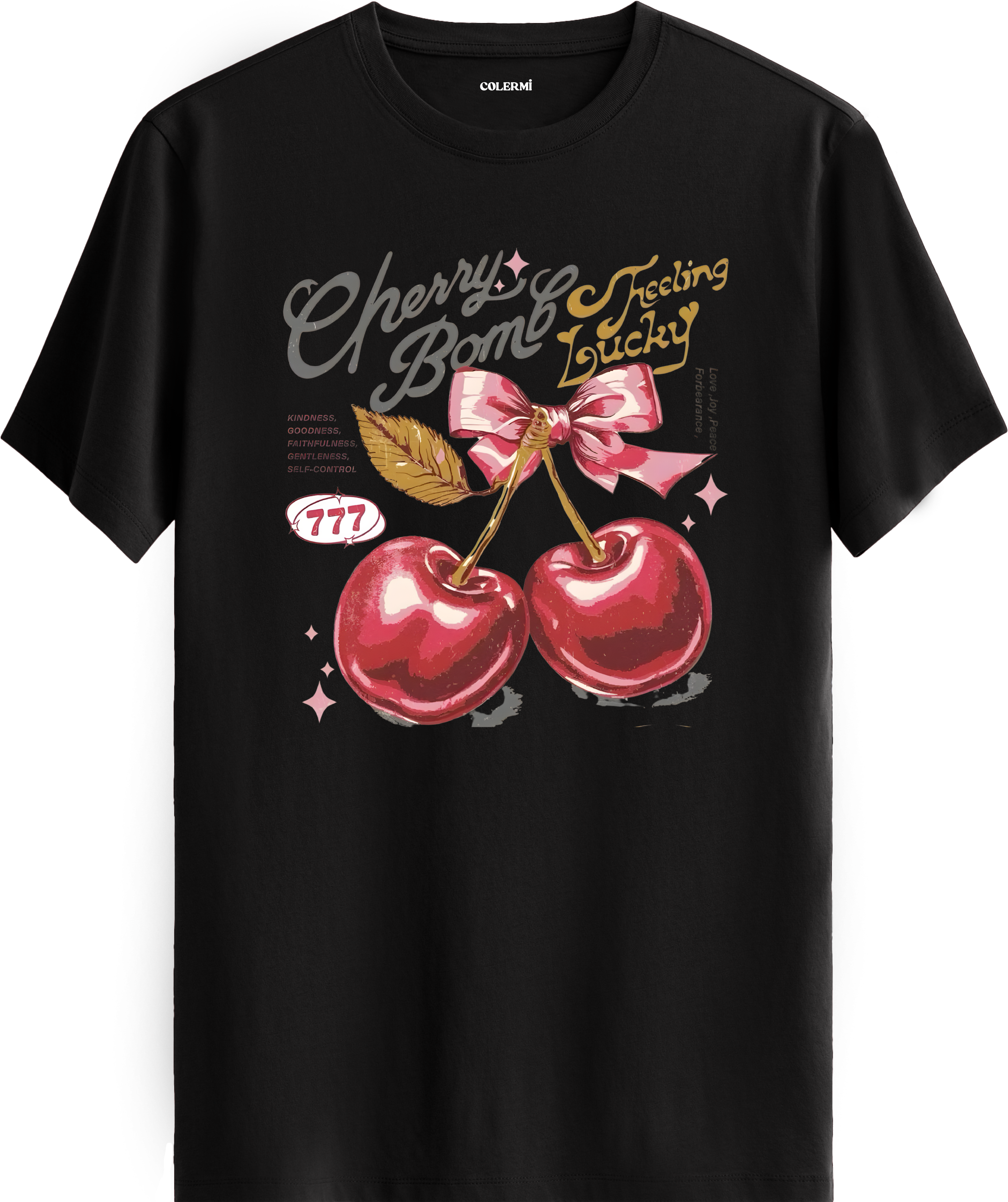 Cherry Bomb Baskılı Tişört görsel 9 | Colermi
