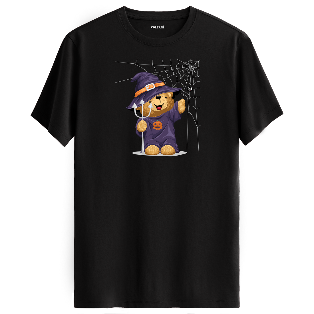 Witch Bear Graphic T-Shirt - Cute Halloween Design, Spooky Fun