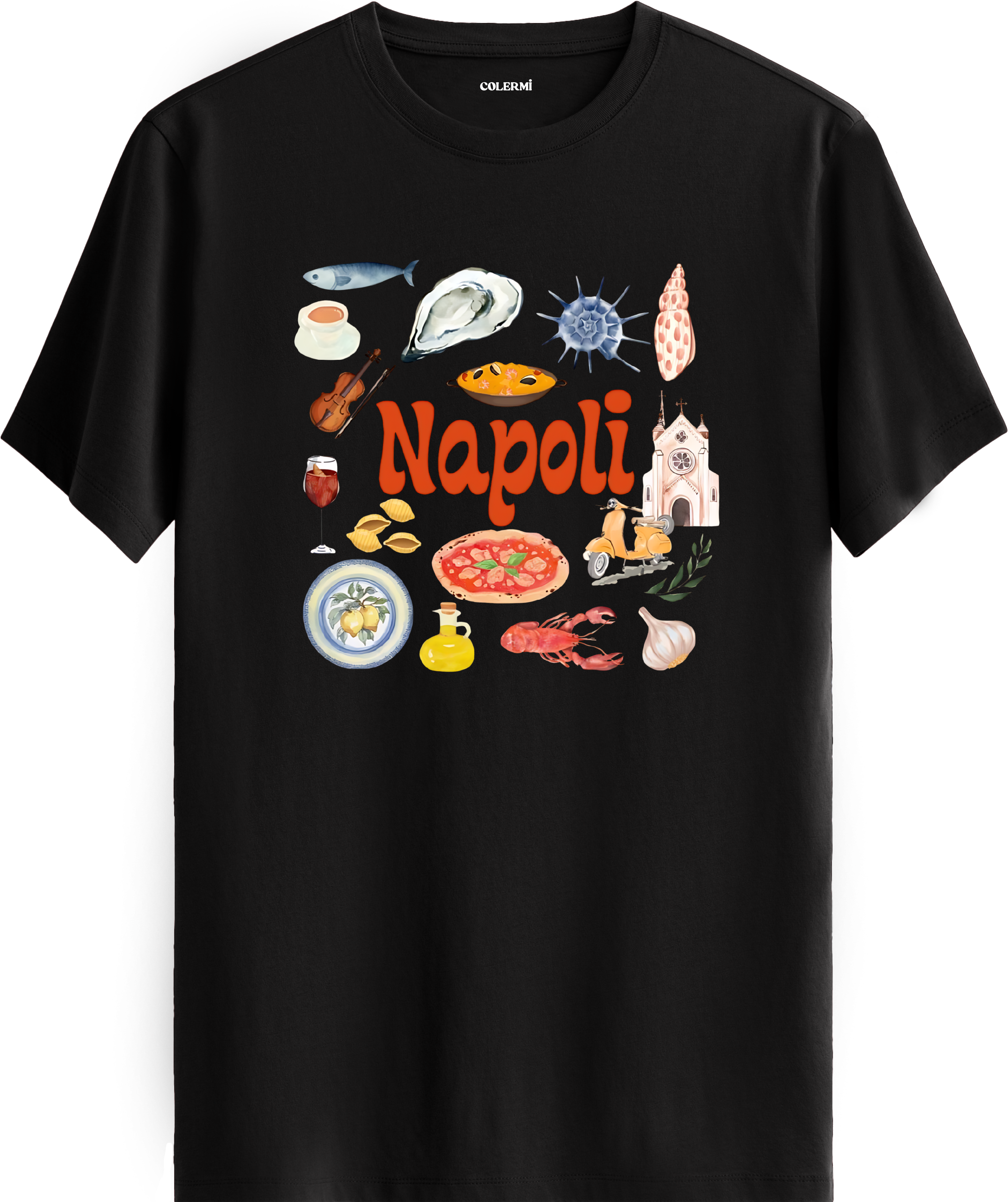 Napoli Baskılı Regular Tişört