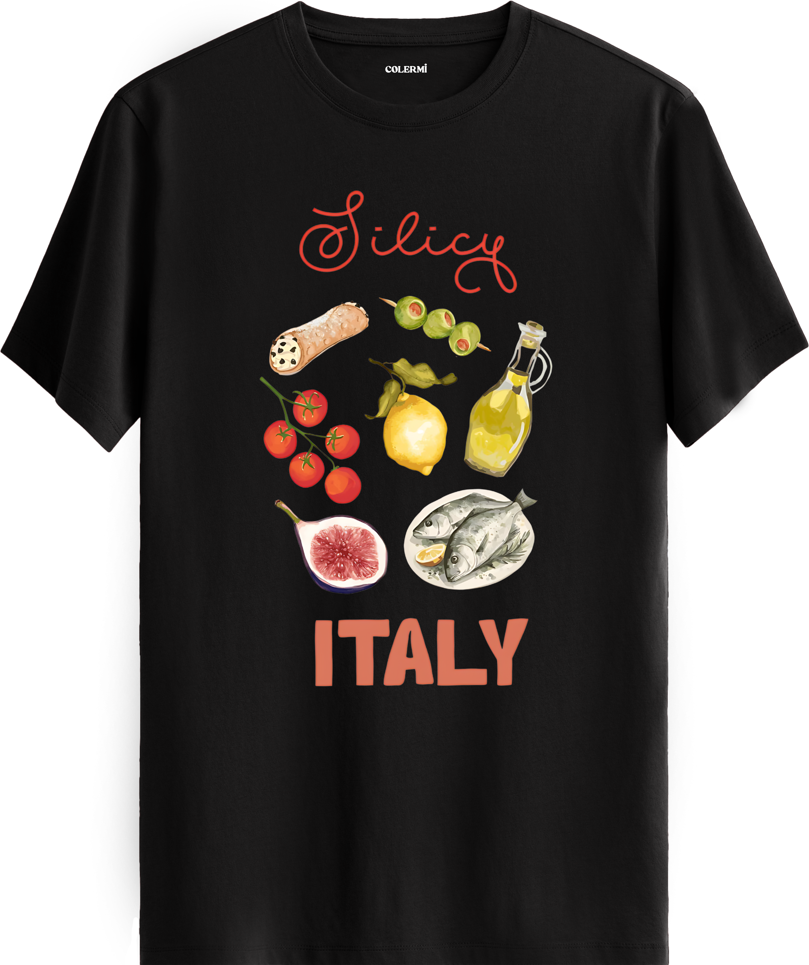 Italy Baskılı Tişört
