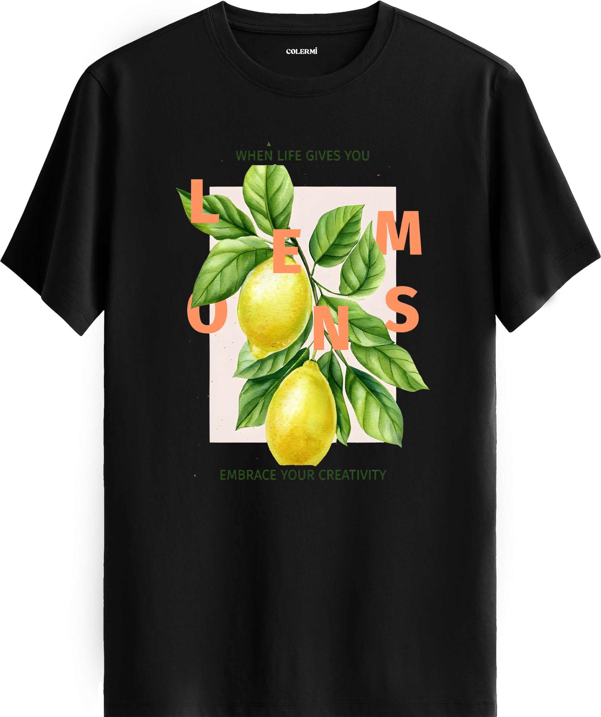 When Life Gives You Lemons Baskılı Tişört görsel 9 | Colermi