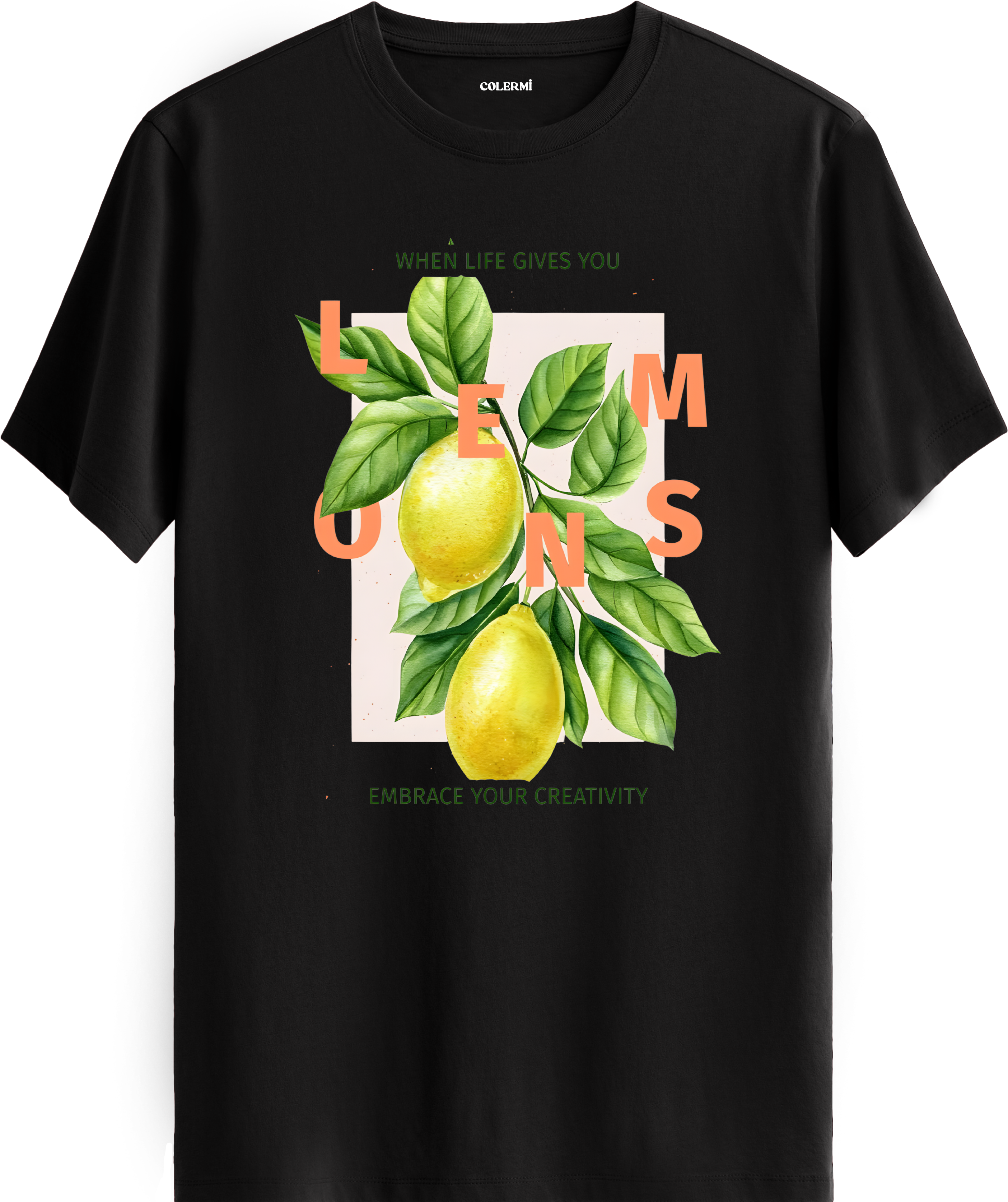 When Life Gives You Lemons Baskılı Tişört görsel 9 | Colermi