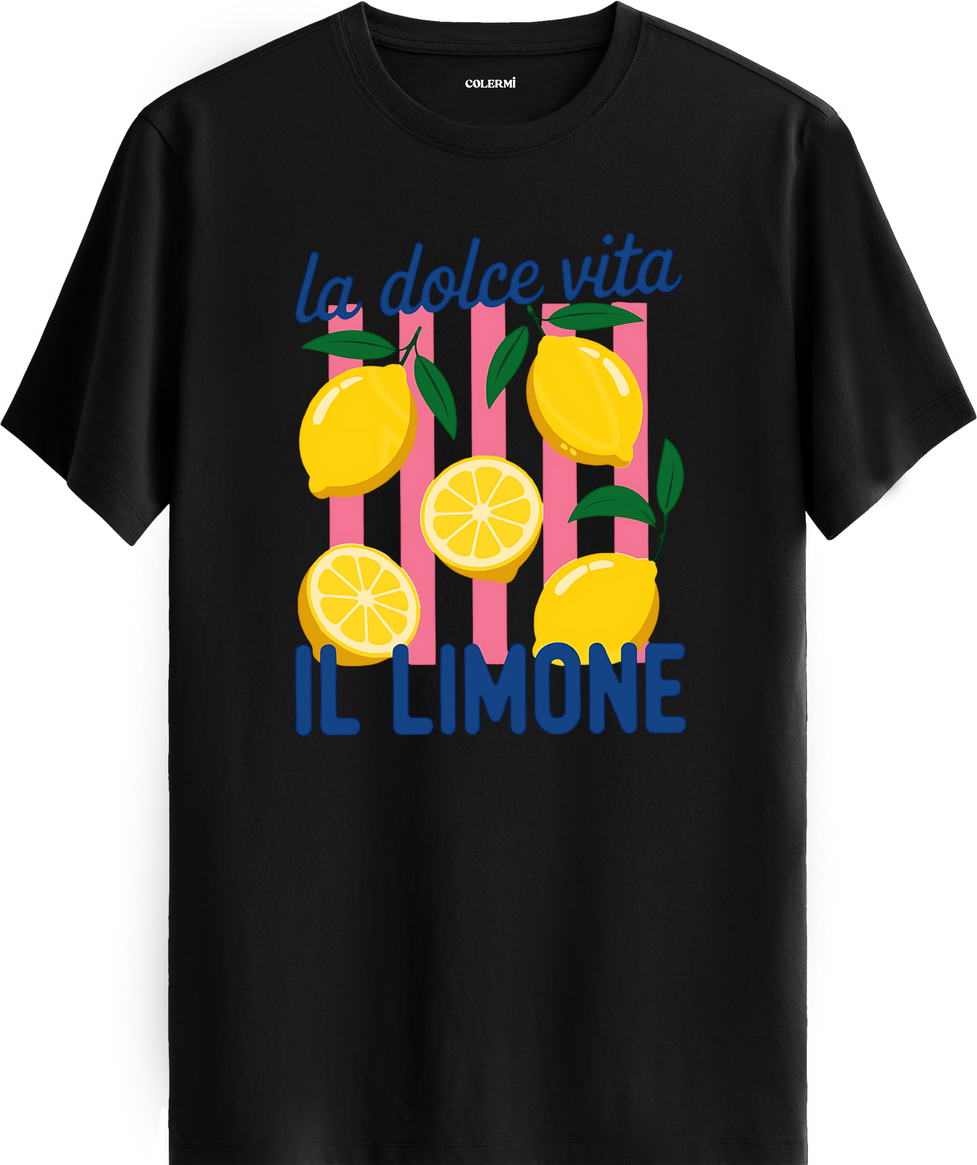 La Dolce Vita Limon Baskılı Tişört | Colermi Tişört