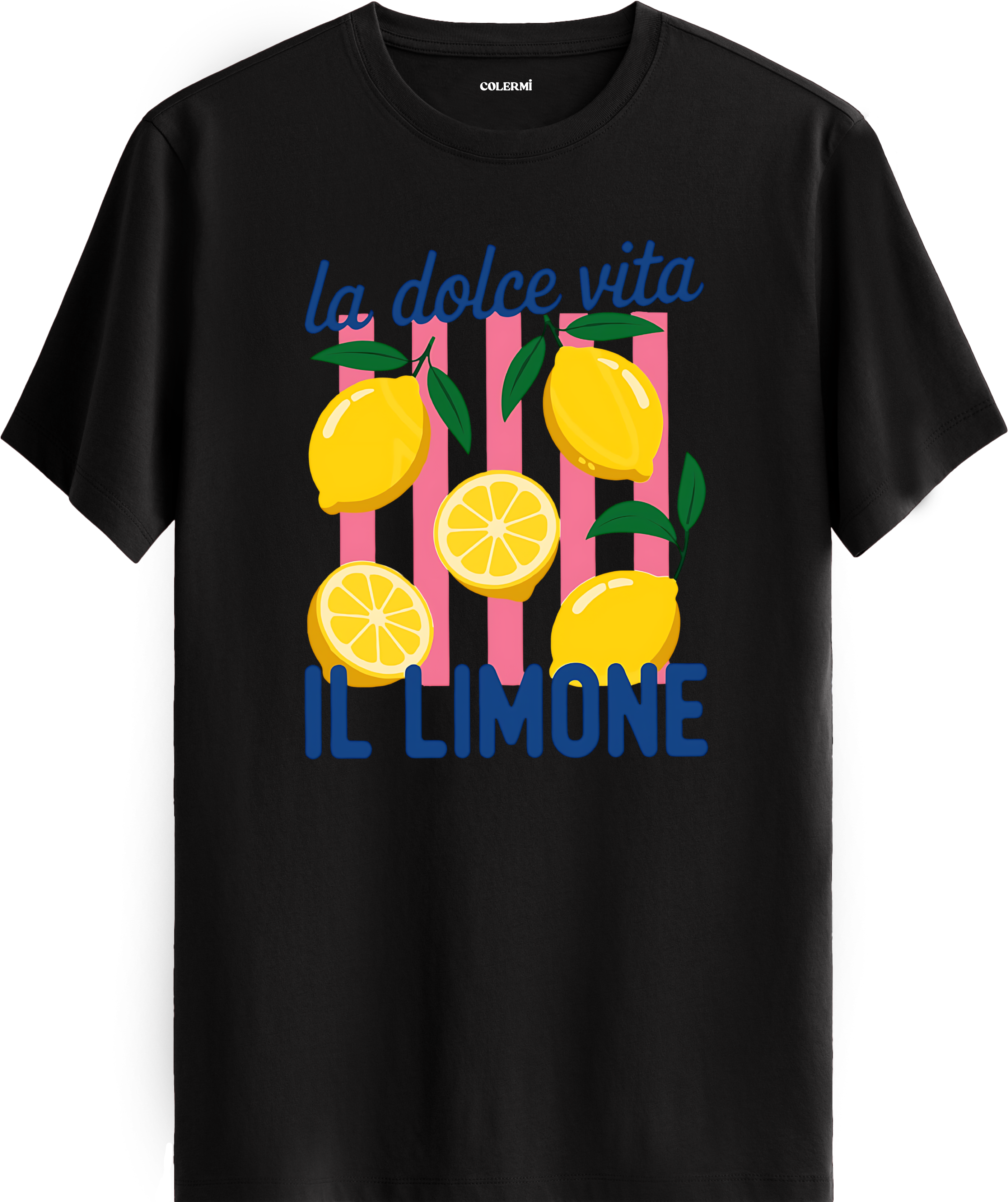 La Dolce Vita Limon Baskılı Tişört | Colermi Tişört