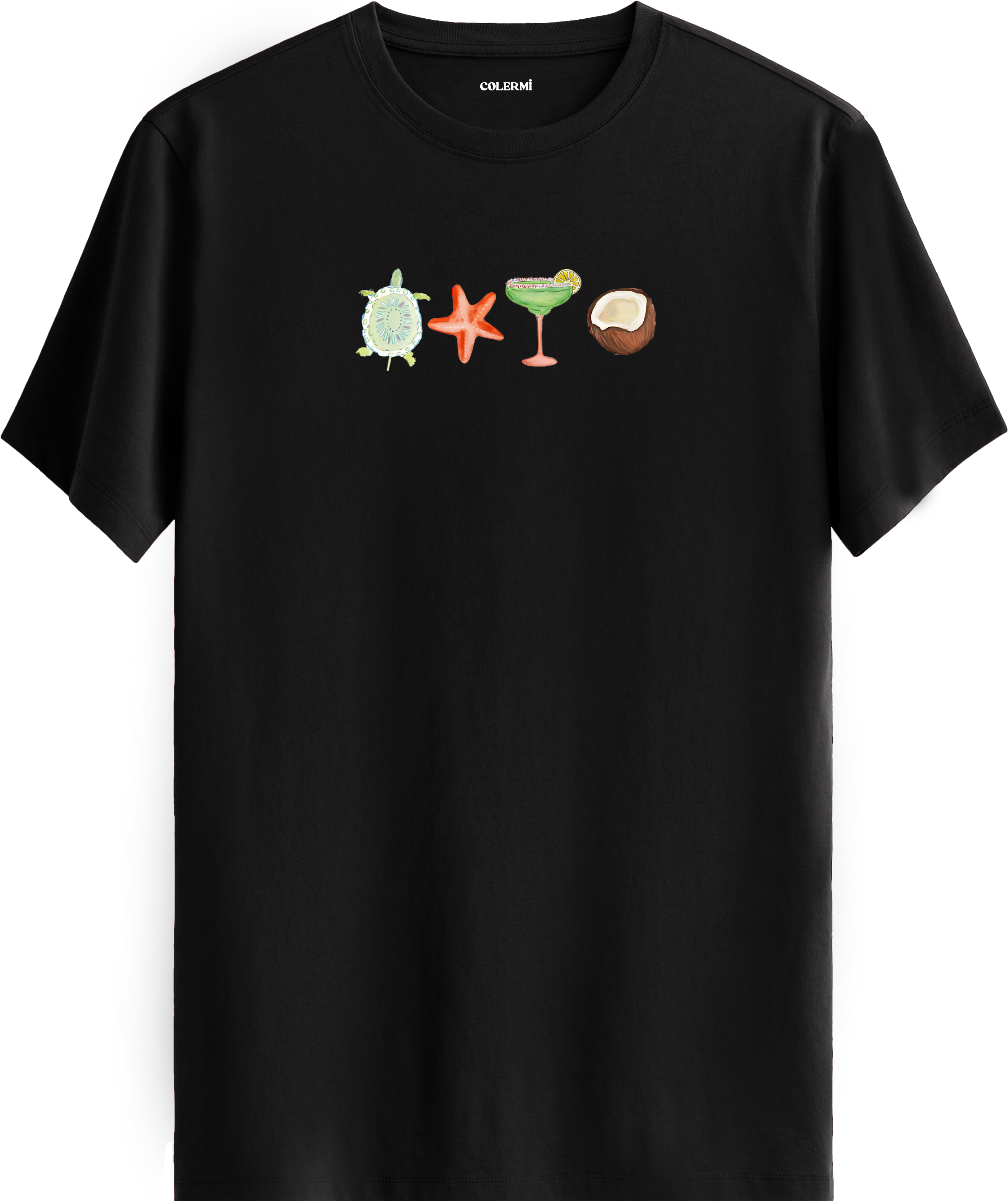 Tropical Icons Baskılı Regular Tişört