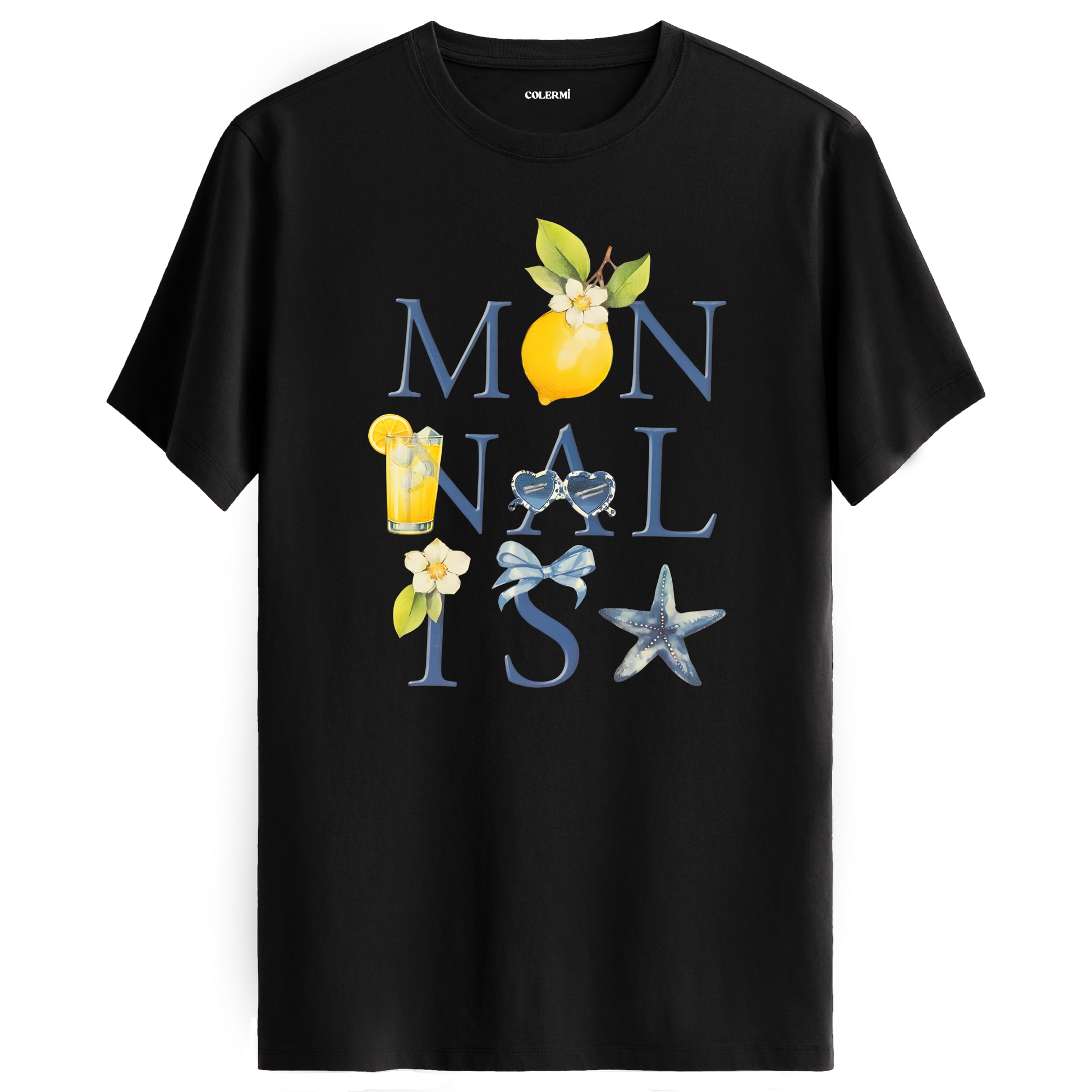 Mon NAIL Is Yazılı Limon Temalı Tişört görsel 9 | Colermi