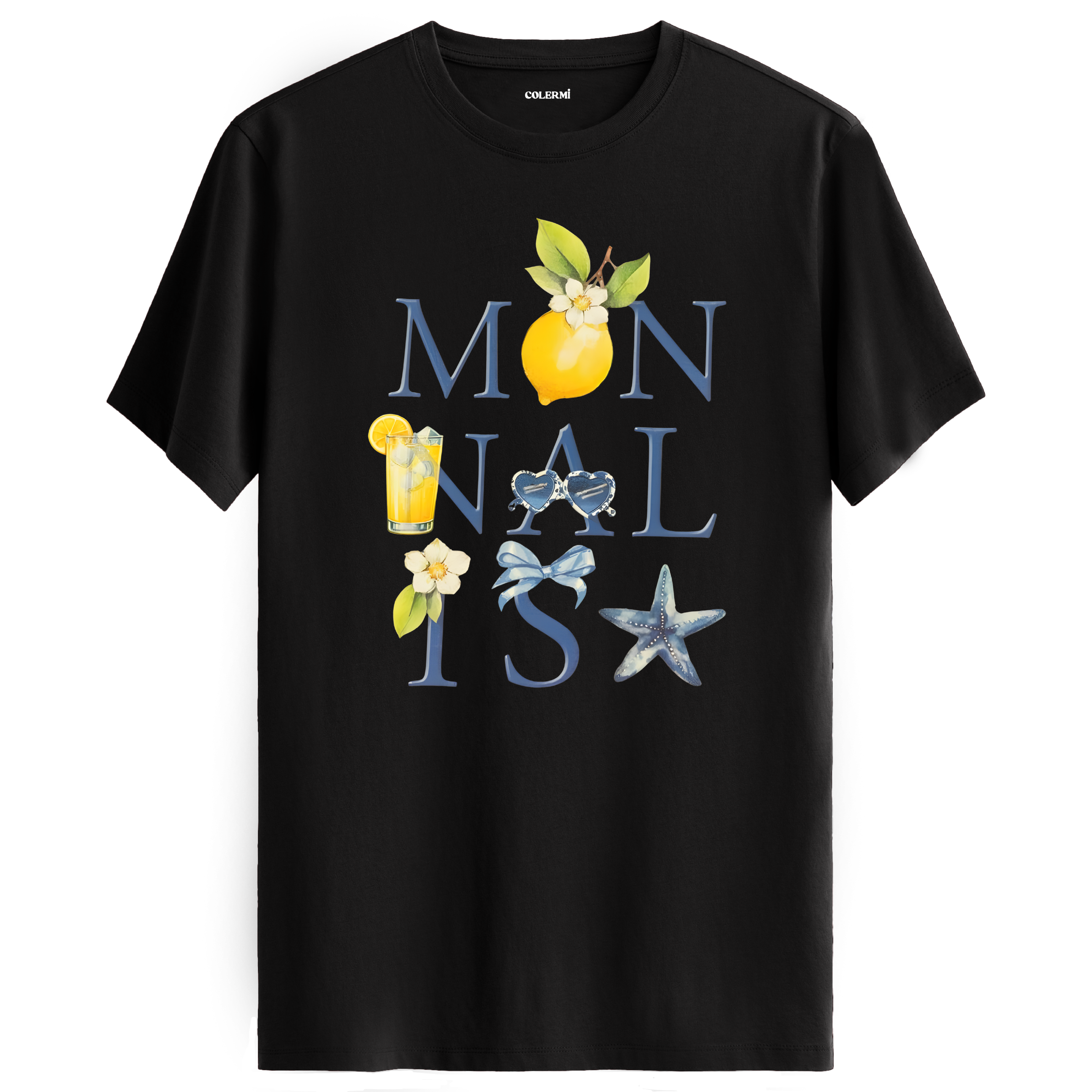 Mon NAIL Is Yazılı Limon Temalı Tişört görsel 9 | Colermi