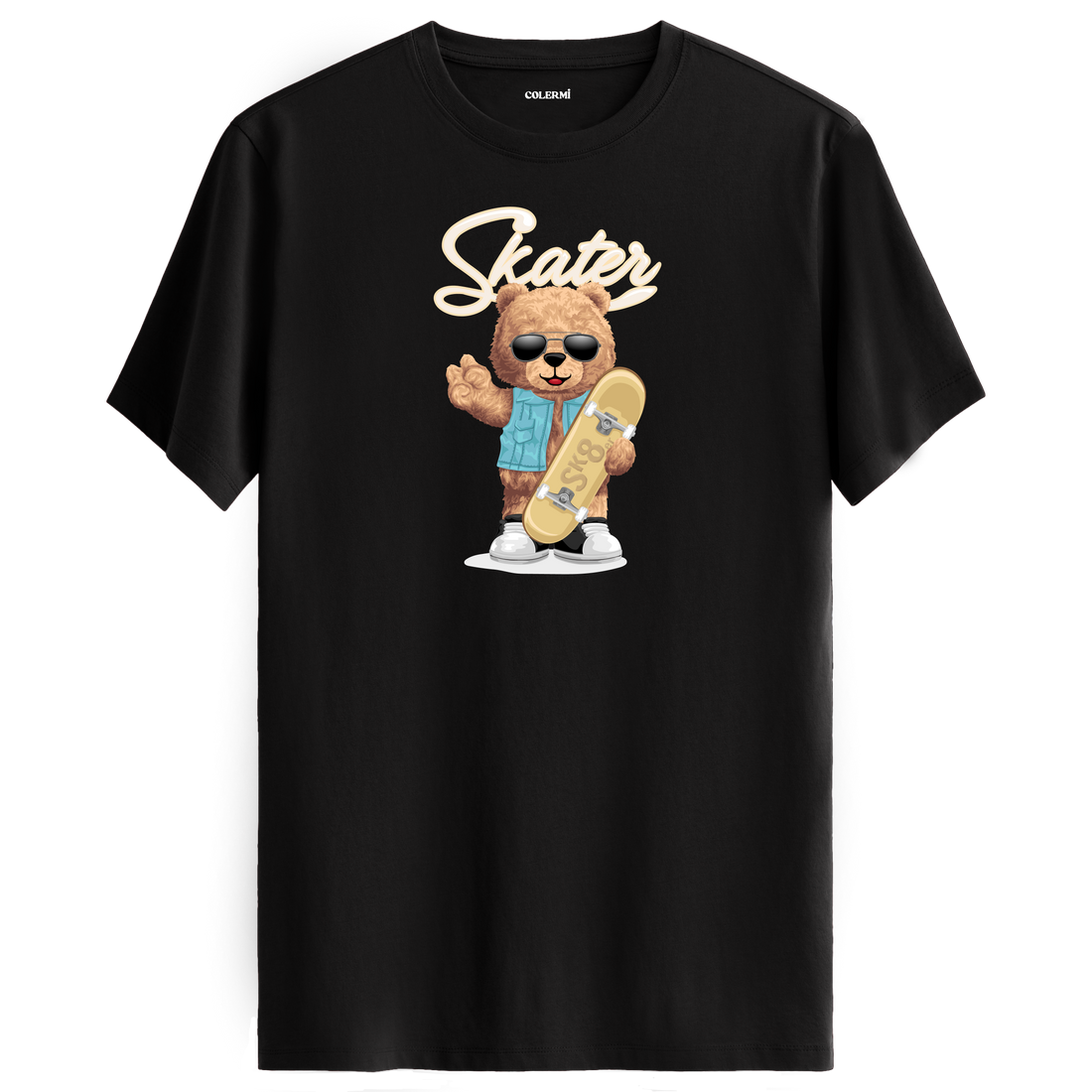 Skater Bear Graphic T-Shirt - Energetic Design, Urban Vibes