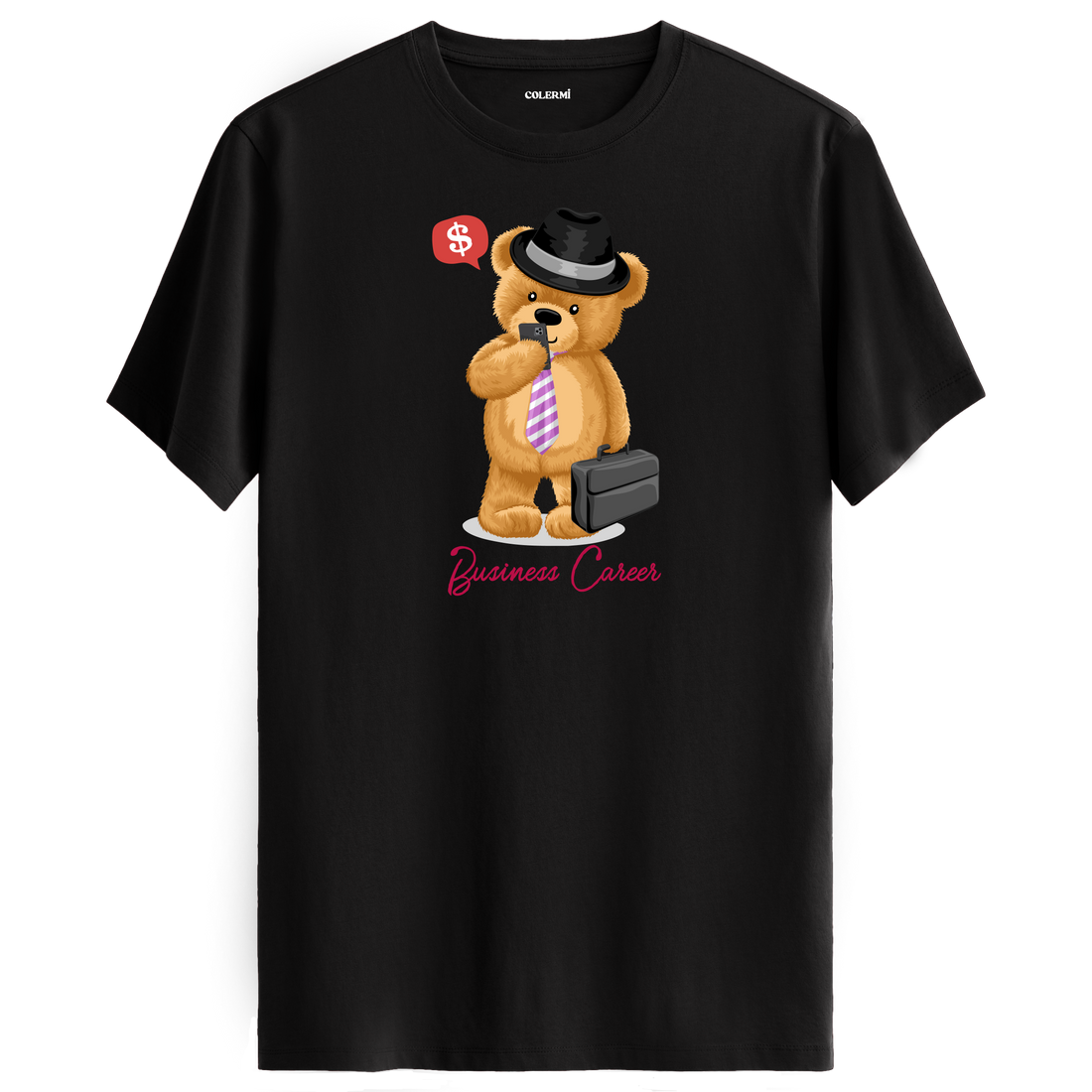 Business Bear Graphic T-Shirt - Sophisticated Design, Professional Style