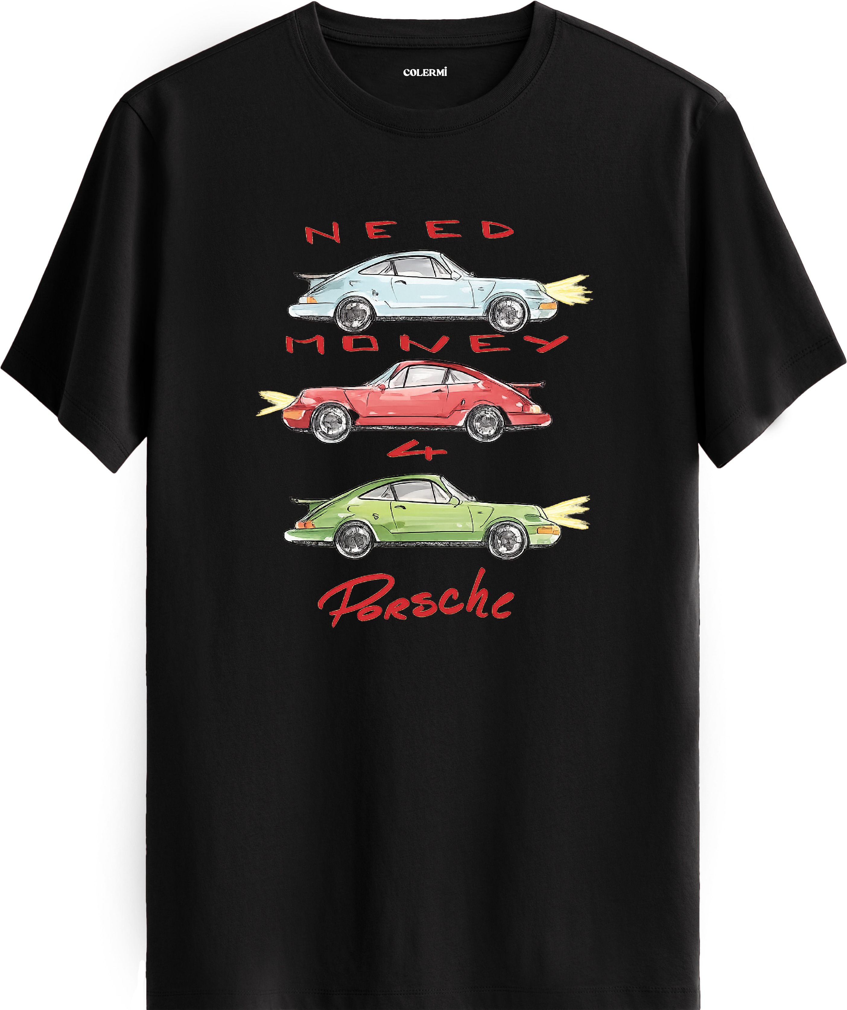 Retro Need Money Baskılı Regular Tişört