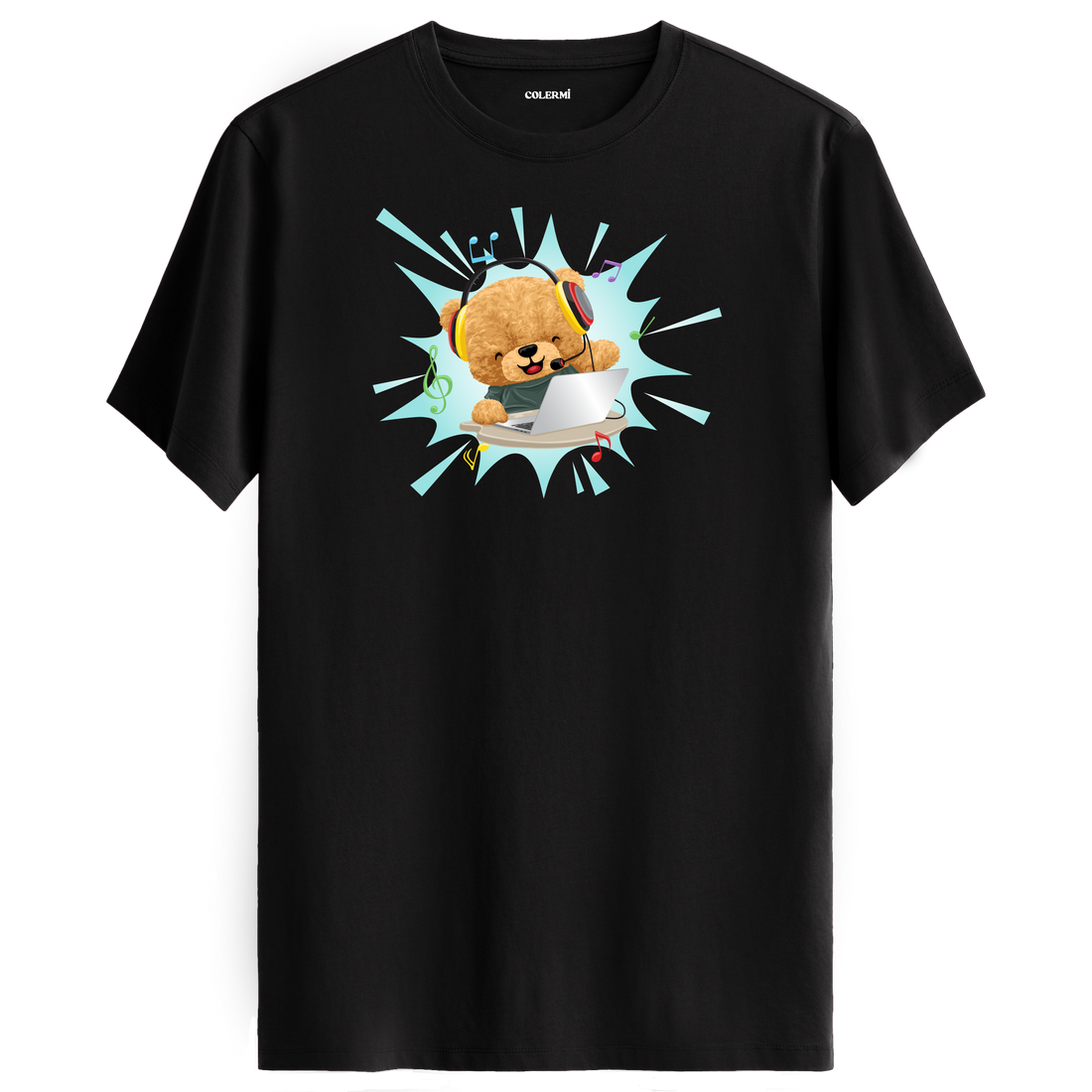DJ Bear T-Shirt – Vibrant Music Design, Perfect for Music Lovers