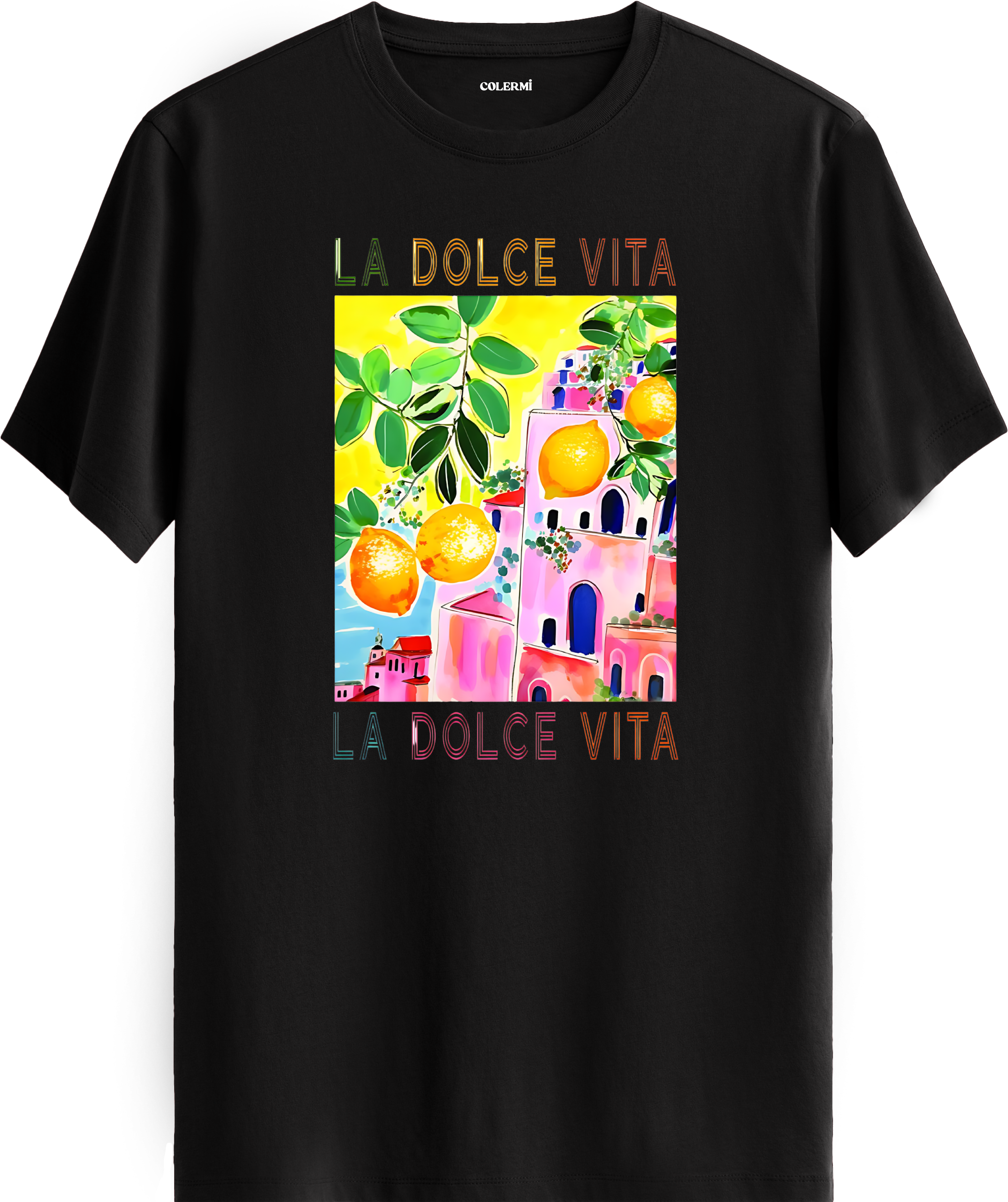 La Dolce Vita Limon Baskılı Tişört
