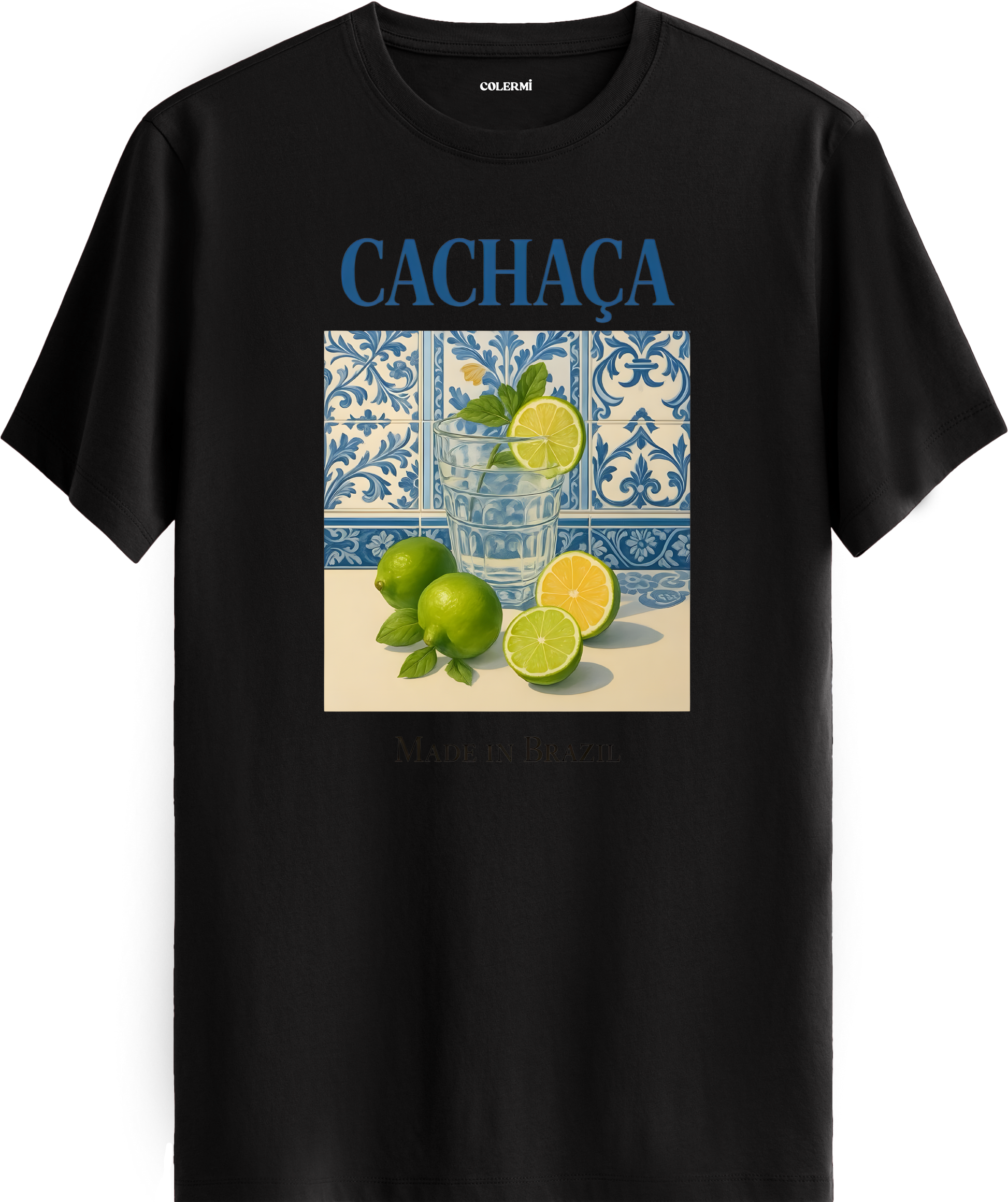 Cachaça Made In Brazil Baskılı Tişört görsel 9 | Colermi