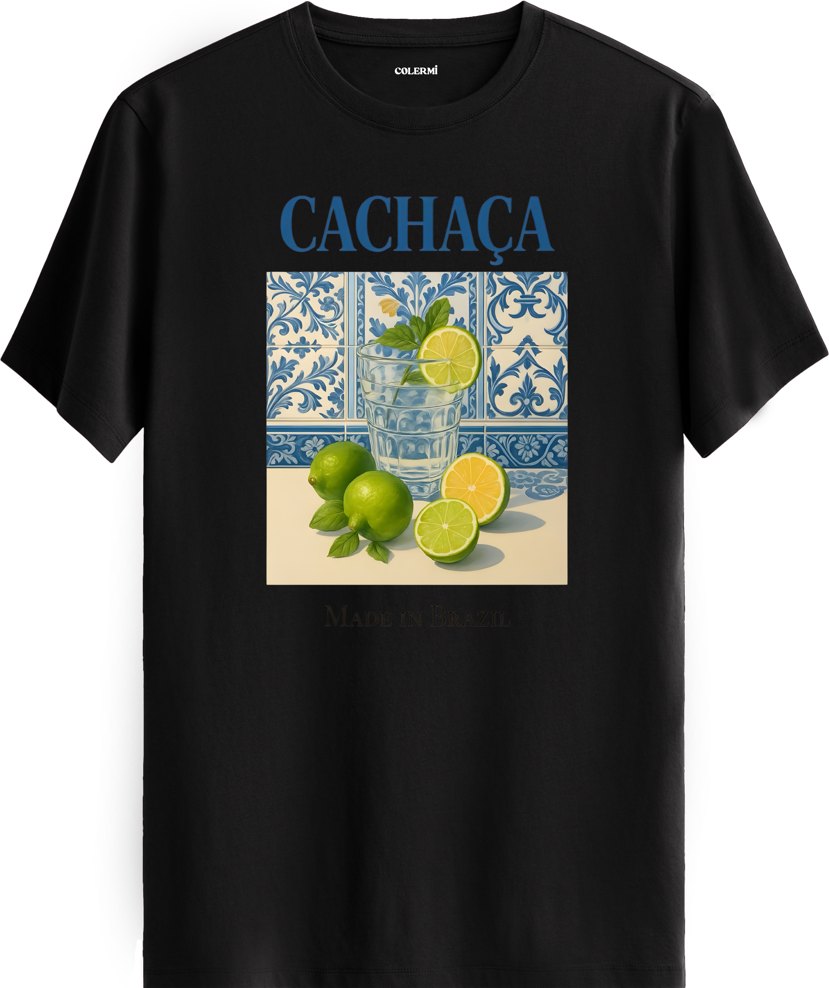 Cachaça Made In Brazil Baskılı Tişört görsel 9 | Colermi