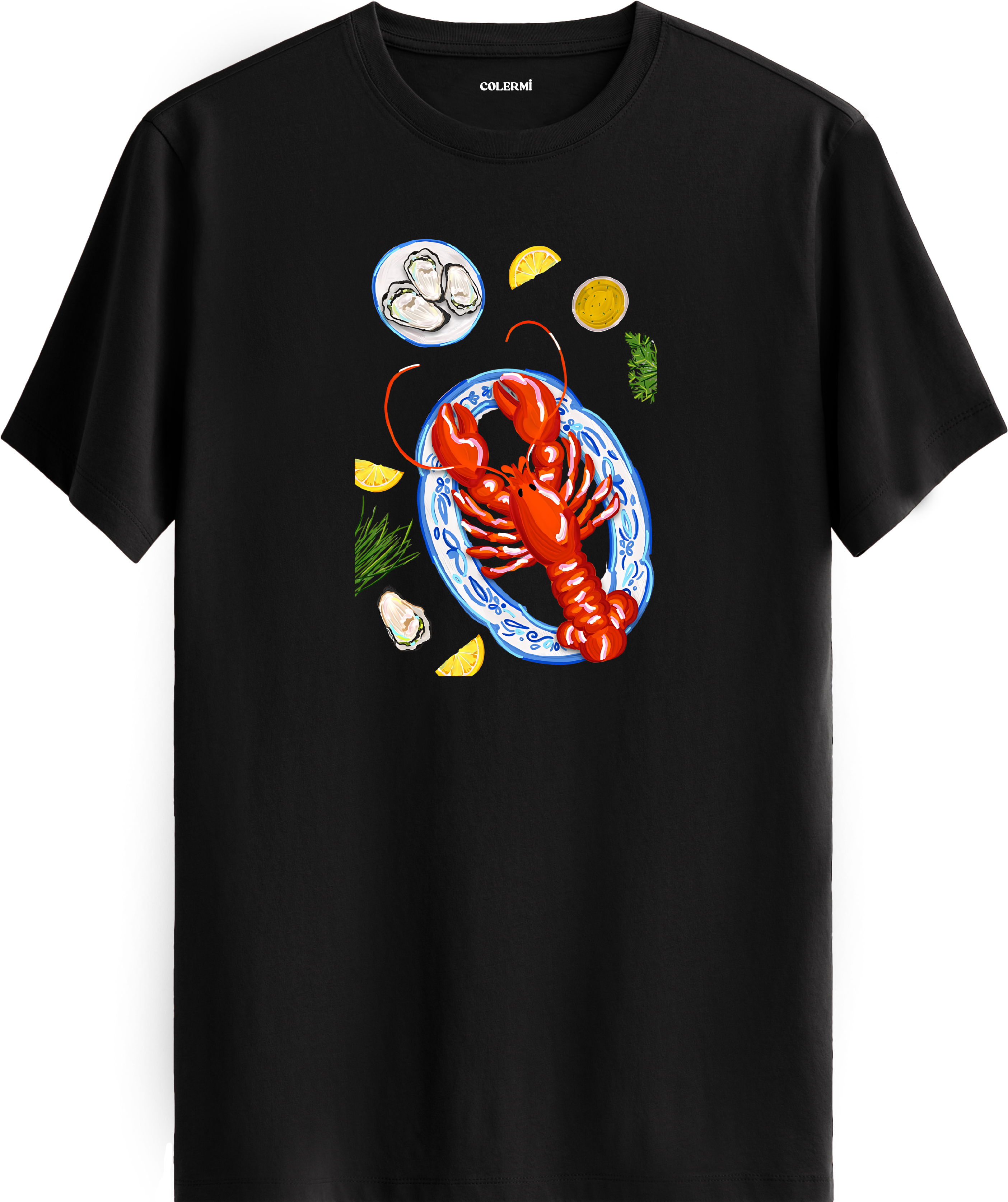 Lobster Feast Baskılı Regular Tişört