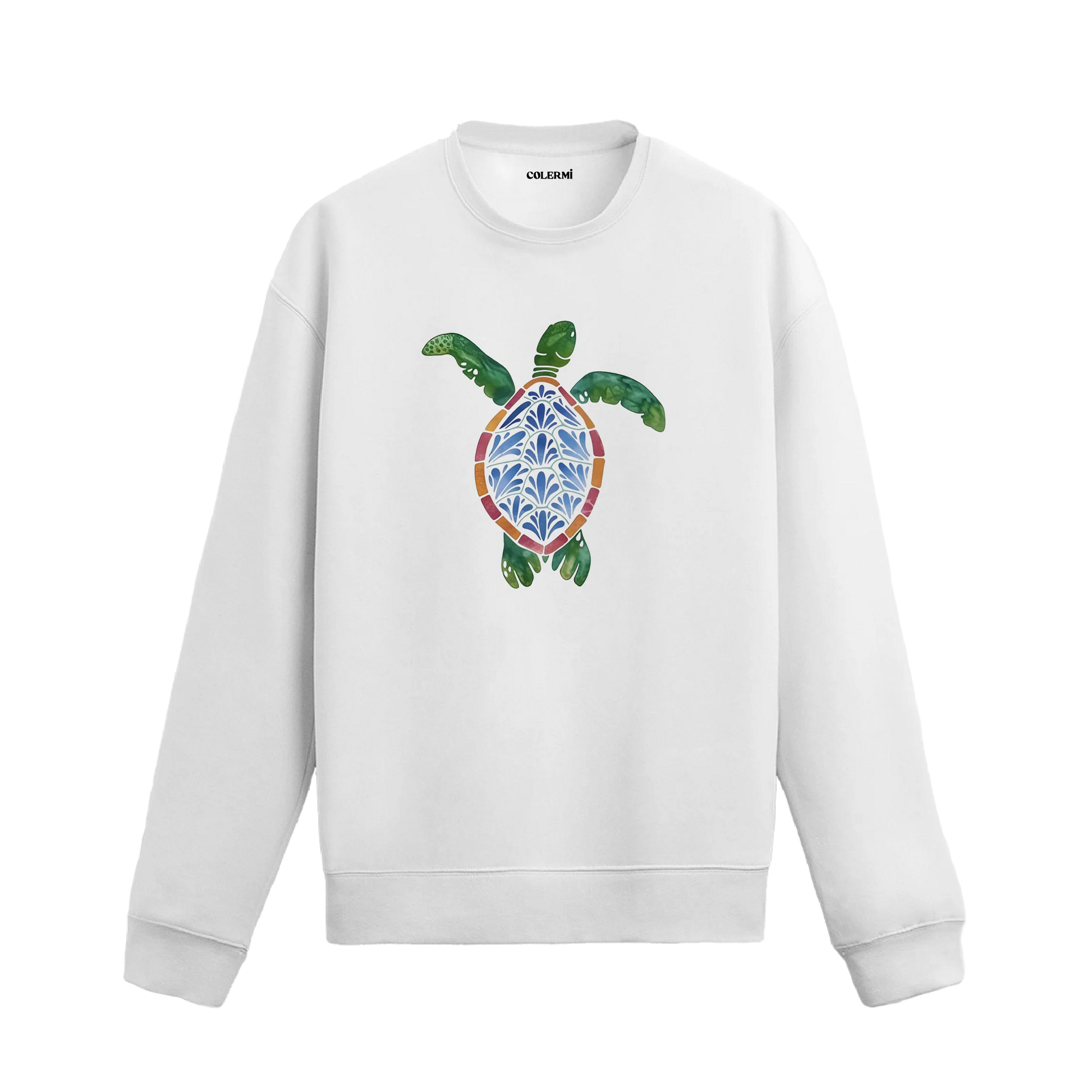 Deniz Kaplumbağası Tasarım Sweatshirt görsel 2 | Colermi