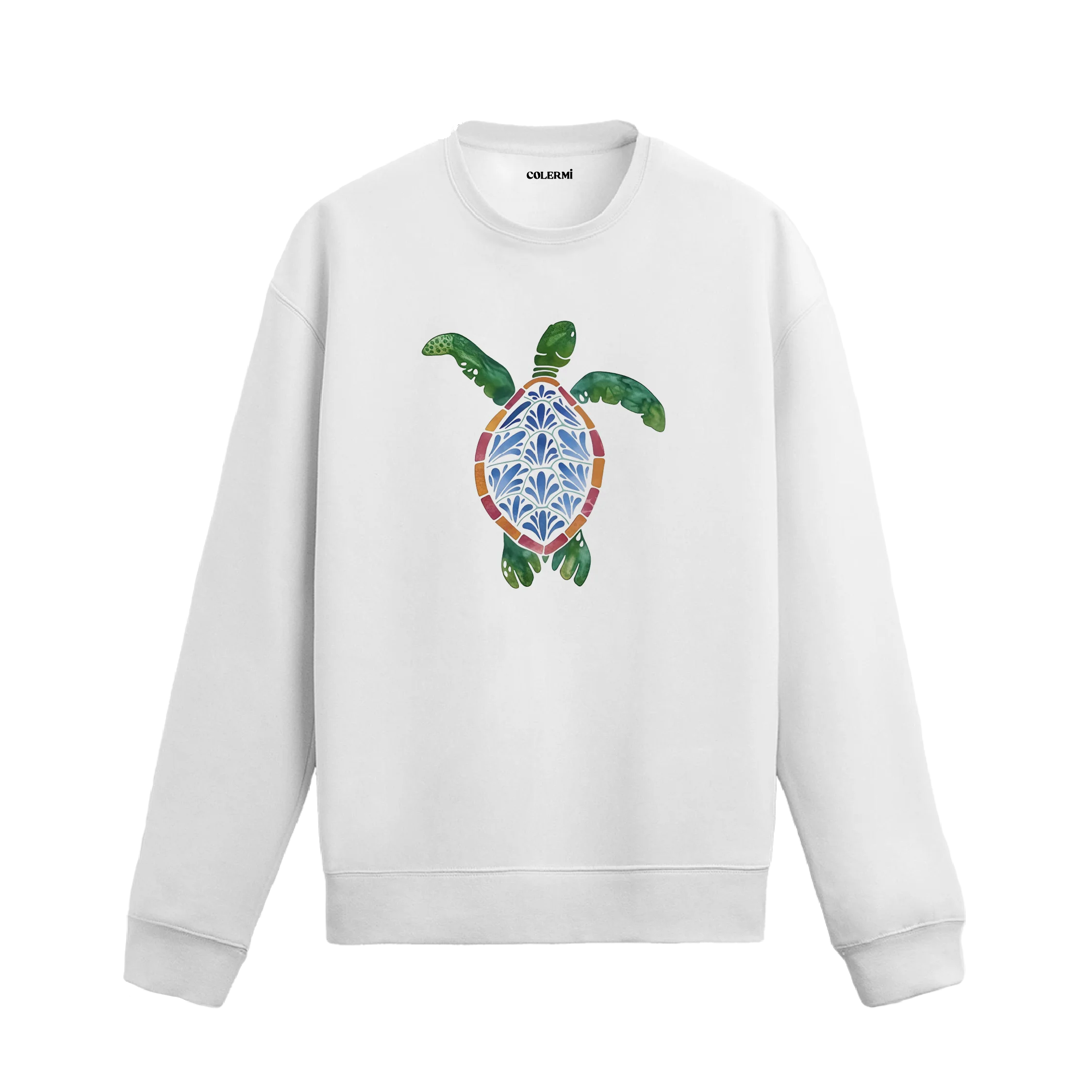 Deniz Kaplumbağası Tasarım Sweatshirt görsel 2 | Colermi