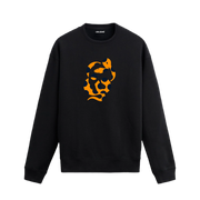 Yılan Tasarımlı Sanatsal Baskılı Sweatshirt