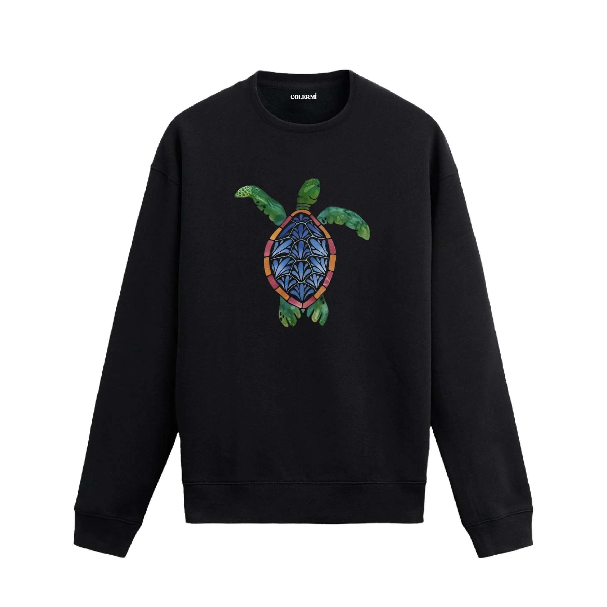 Deniz Kaplumbağası Tasarım Sweatshirt | Colermi