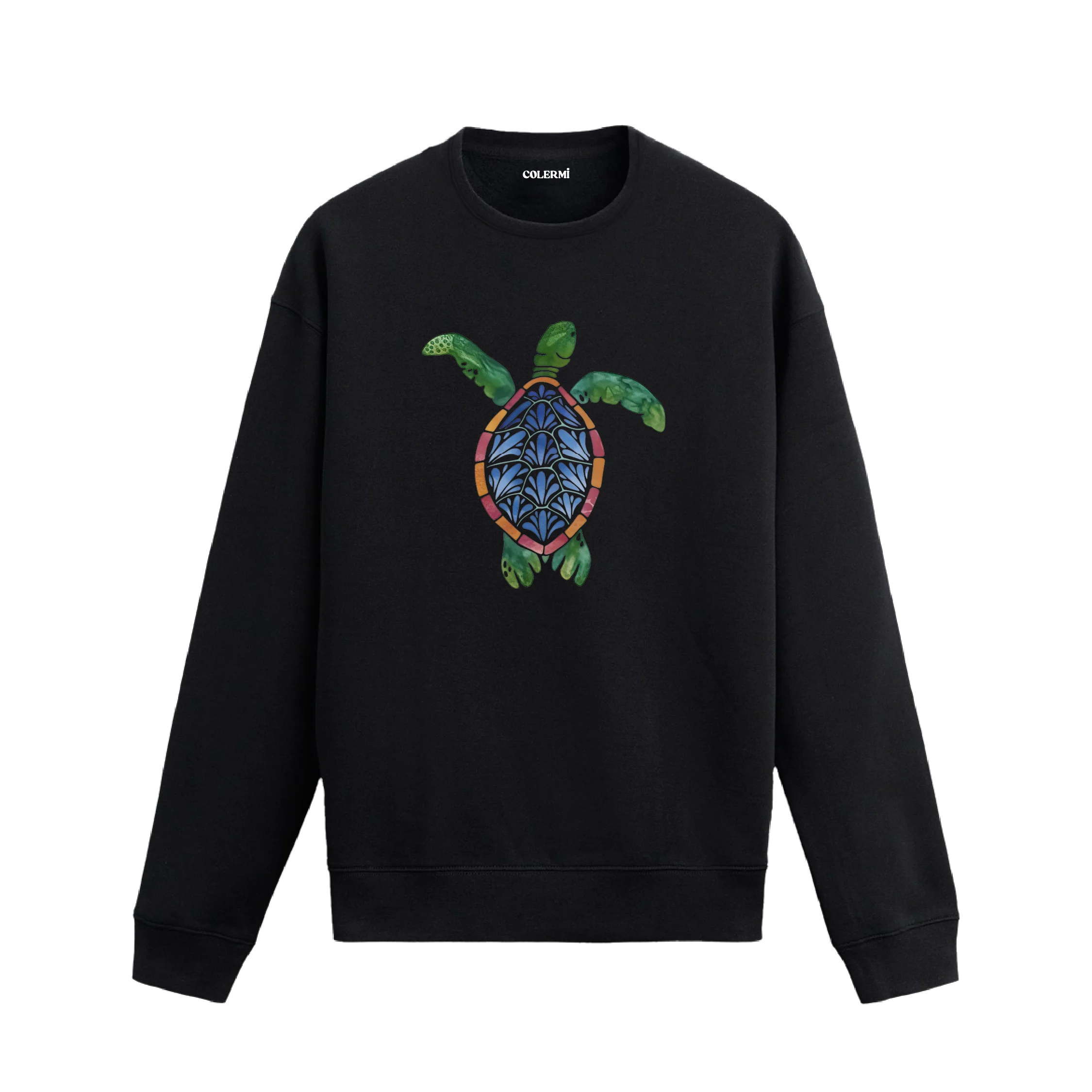 Deniz Kaplumbağası Tasarım Sweatshirt | Colermi