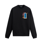 Minimal Kapı Tasarımlı Sanatsal Baskılı Sweatshirt | Colermi