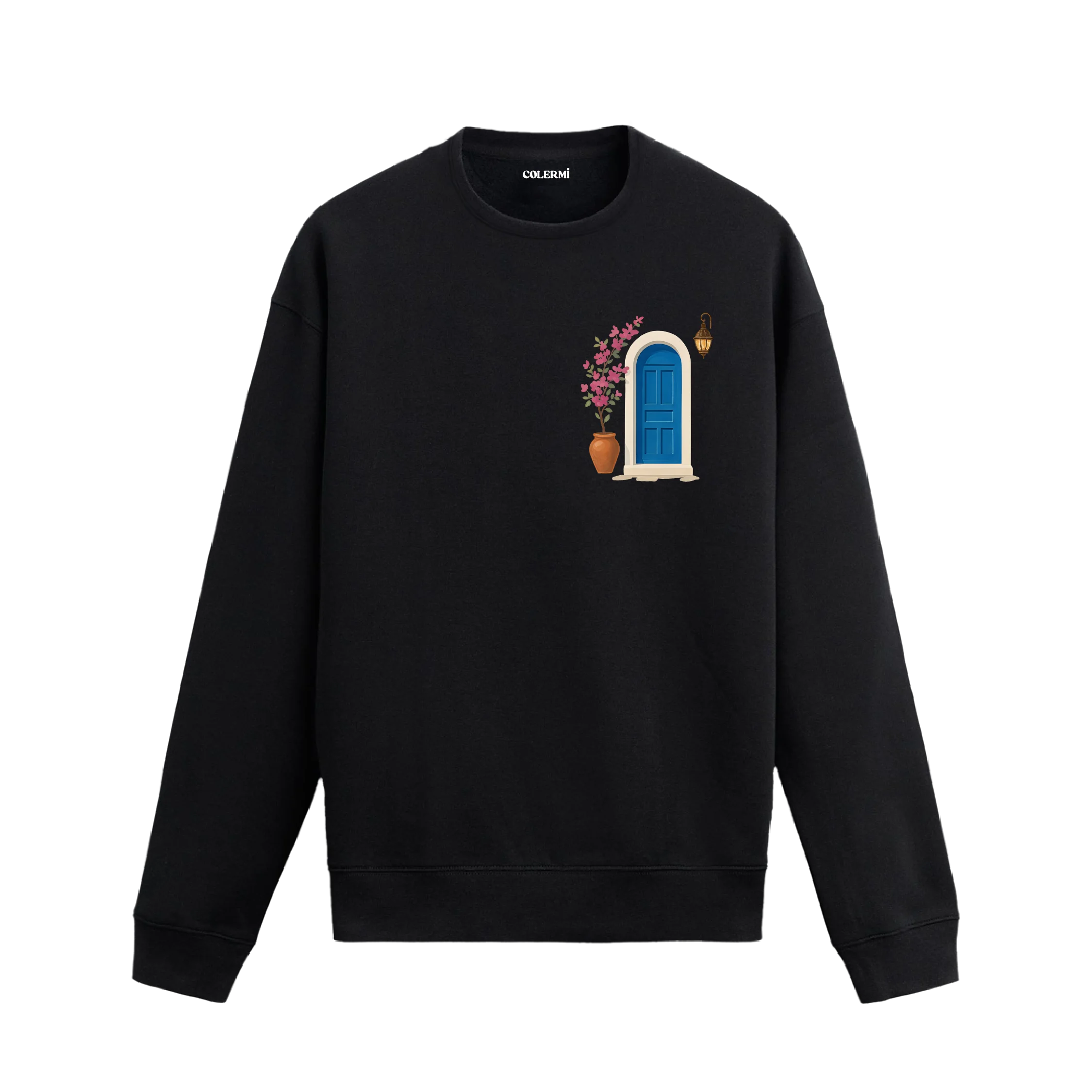 Minimal Kapı Tasarımlı Sanatsal Baskılı Sweatshirt | Colermi