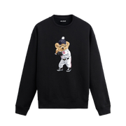 Beyzbol Oyuncusu Ayıcık Baskılı Sweatshirt