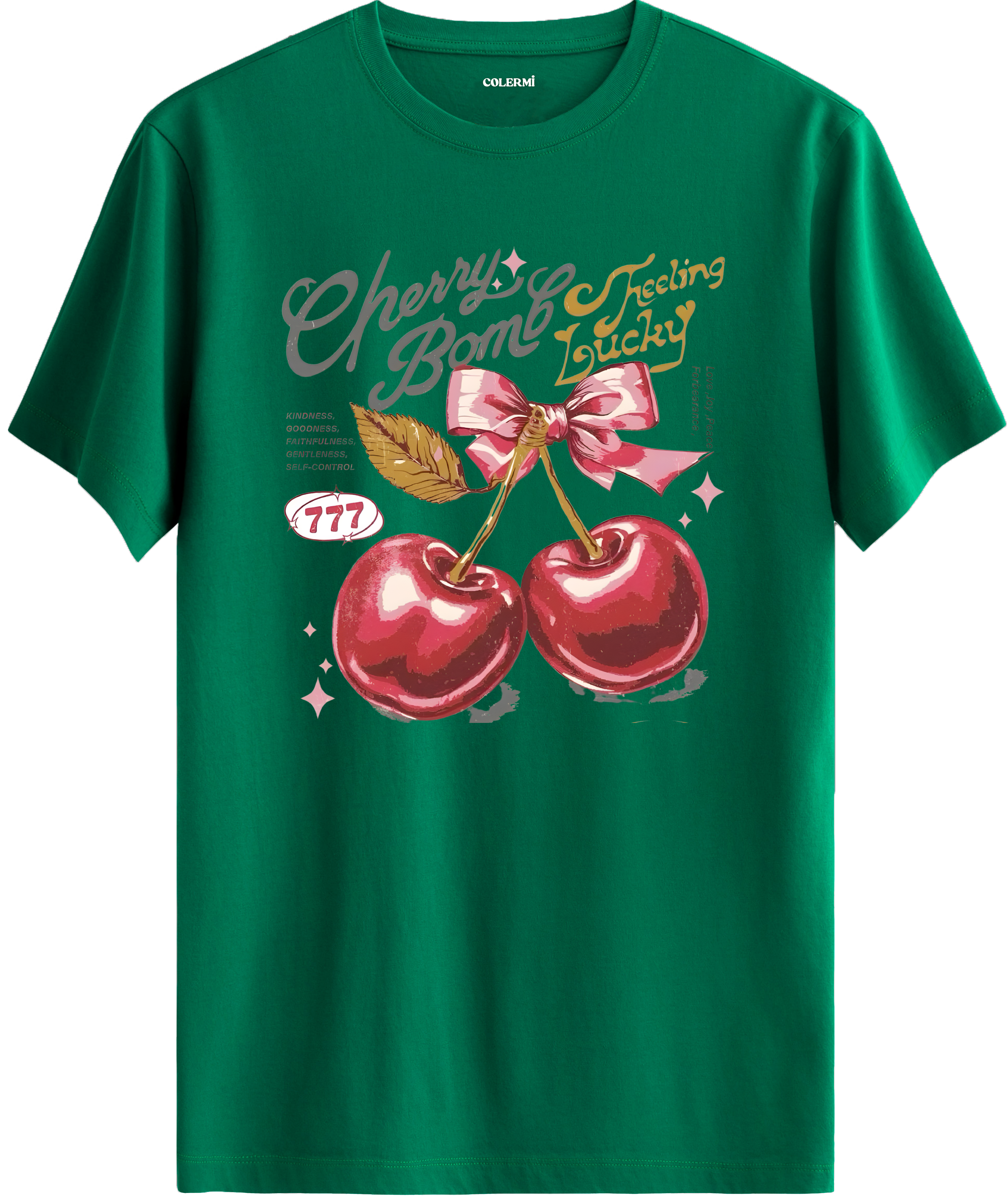 Cherry Bomb Baskılı Tişört görsel 10 | Colermi